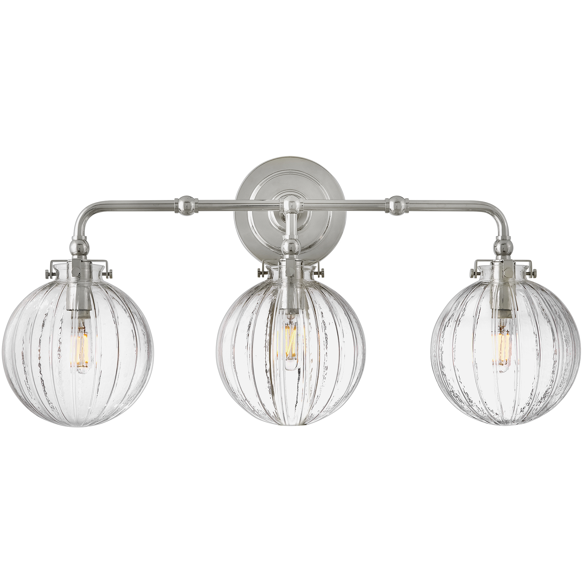 Helene 3 Light 24 inch Polished Nickel Vanity Light Wall Light