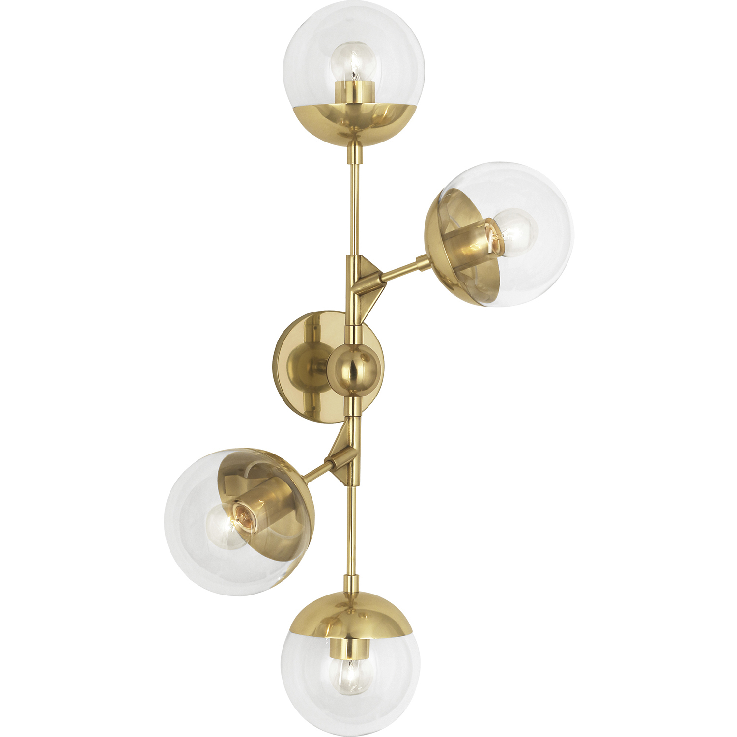 Celeste 4 Light 20 inch Modern Brass Wall Sconce Wall Light