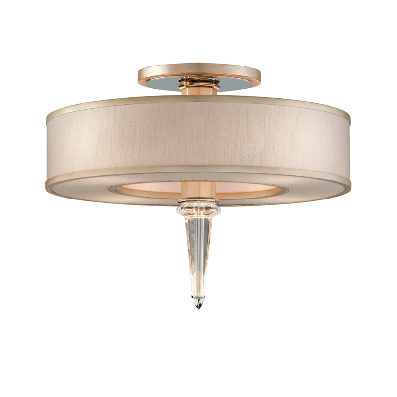 Harlow 4 Light 20 inch Tranquility Silver Leaf Semi-Flush Ceiling Light