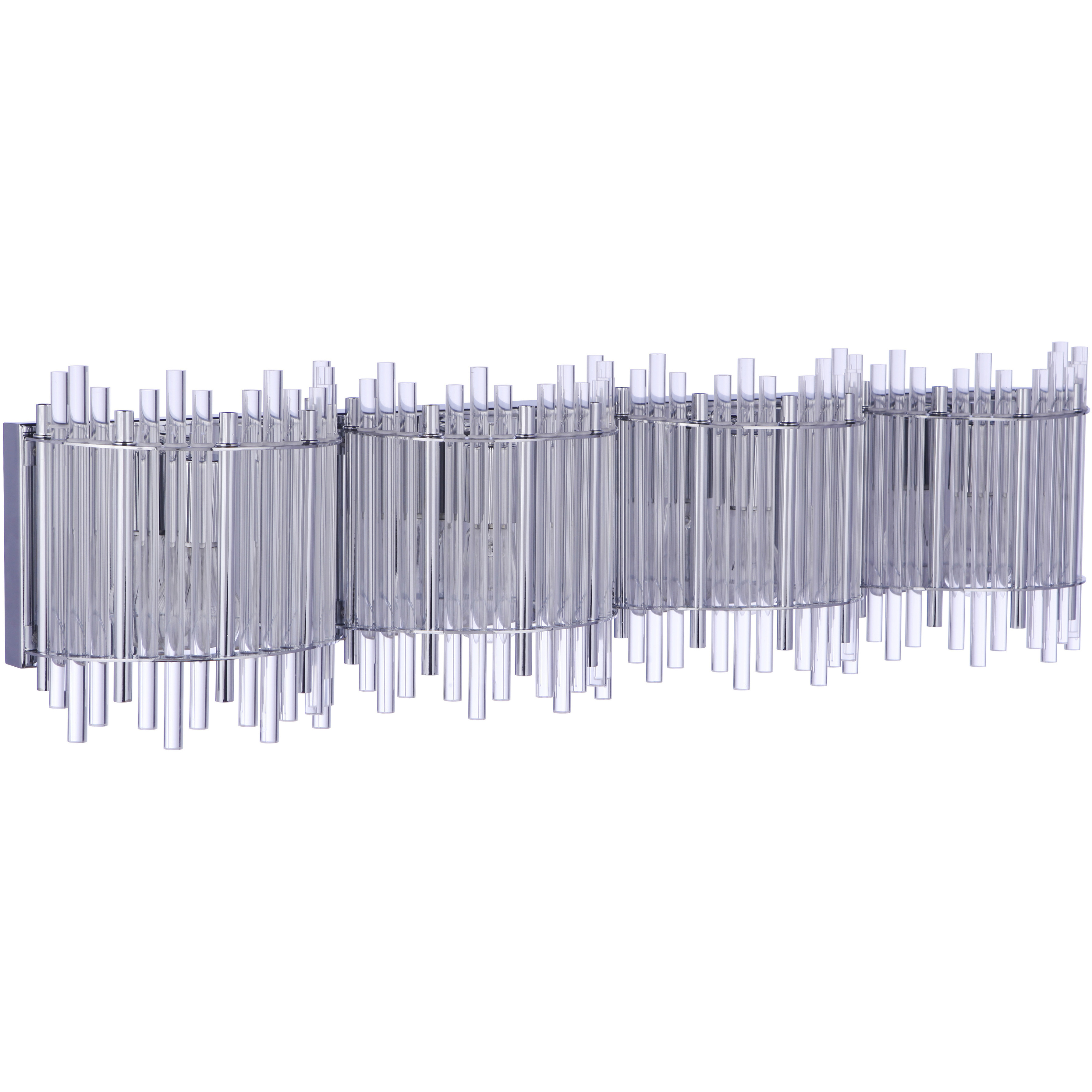 Reveal 4 Light 34.25 inch Chrome Vanity Light Wall Light