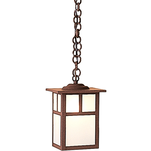 Mission 1 Light 6 inch Verdigris Patina Pendant Ceiling Light in White Opalescent, T-Bar Overlay