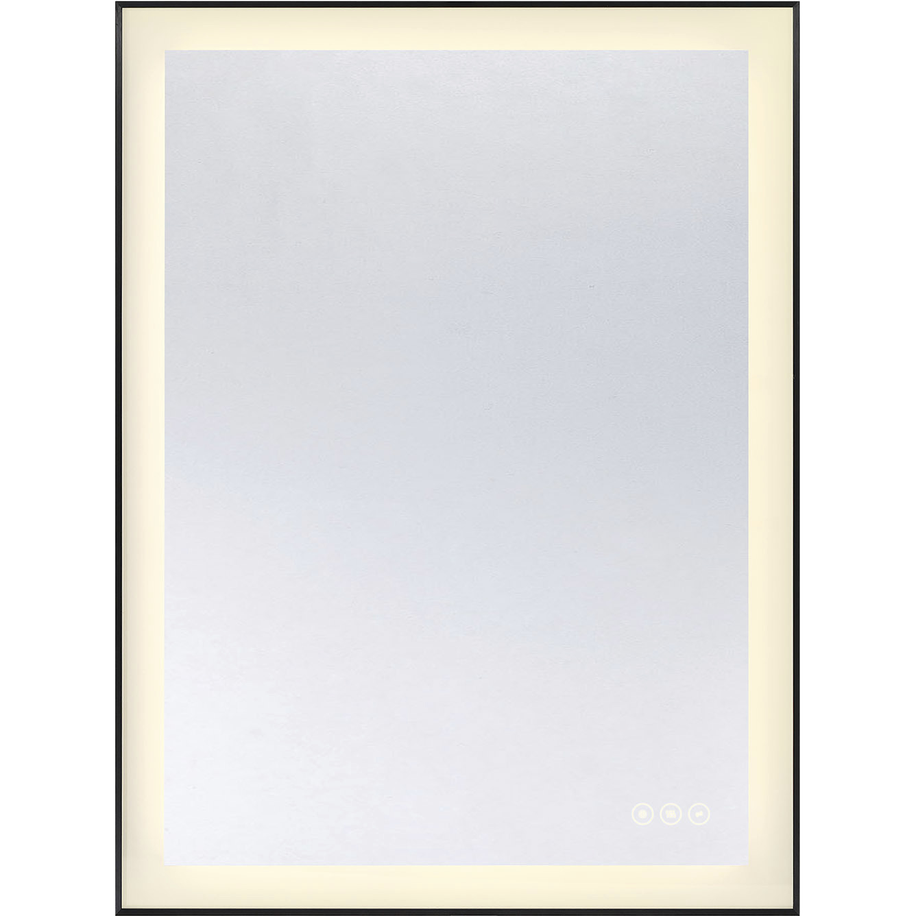 Paulding 32 X 24 inch Black LED Mirror, Frontlit