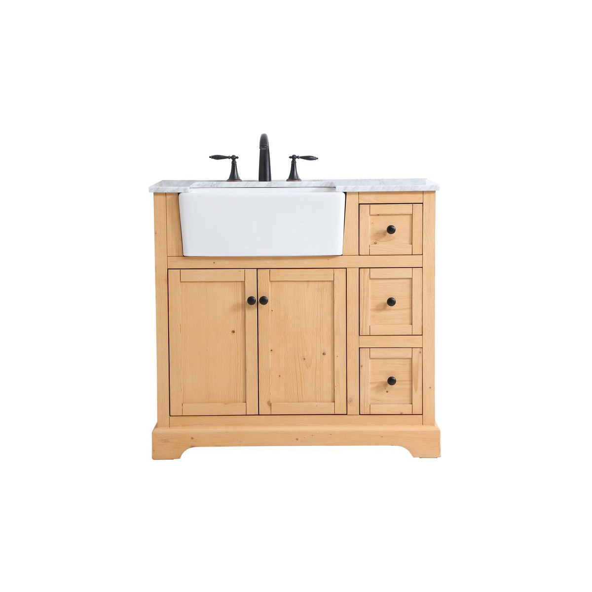 Franklin 36 X 22 X 34.75 inch Natural Wood Bathroom Vanity Cabinet