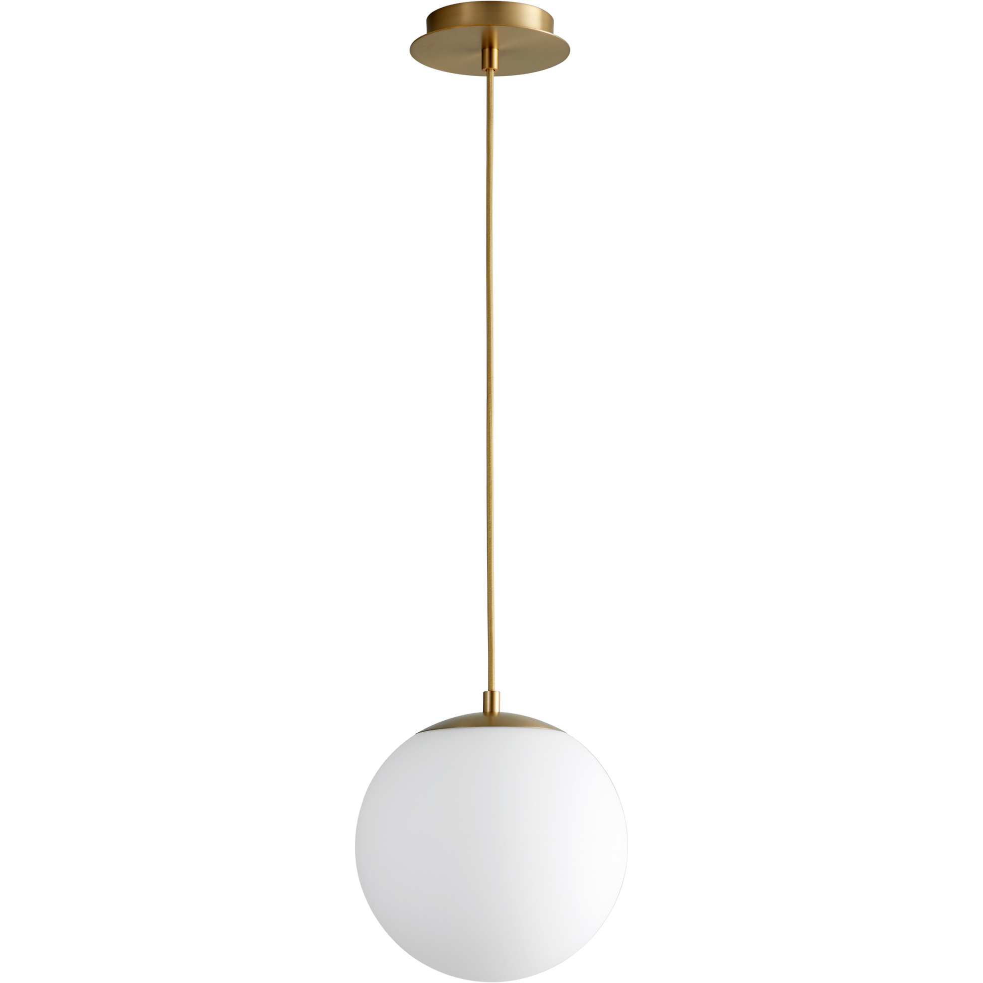 Luna LED 10 inch Aged Brass Pendant Ceiling Light in 3000K