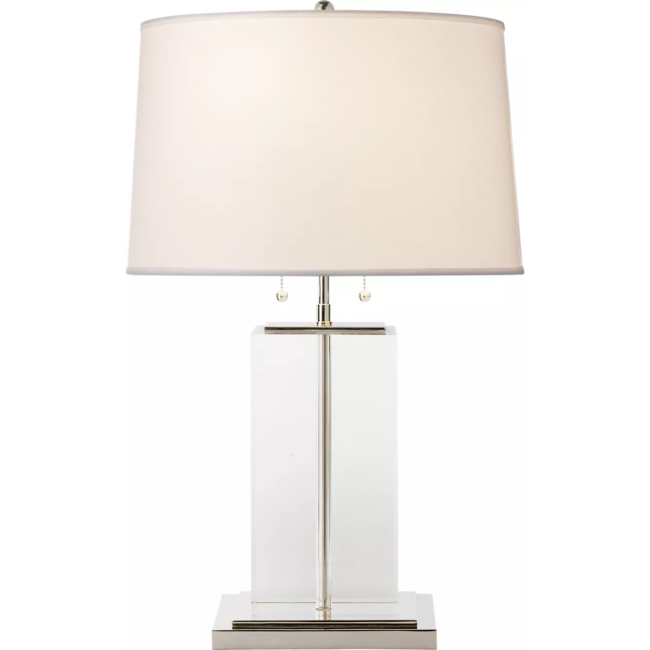 Thomas O'Brien Crystal Block 26 inch 60 watt Crystal Table Lamp Portable Light, Large