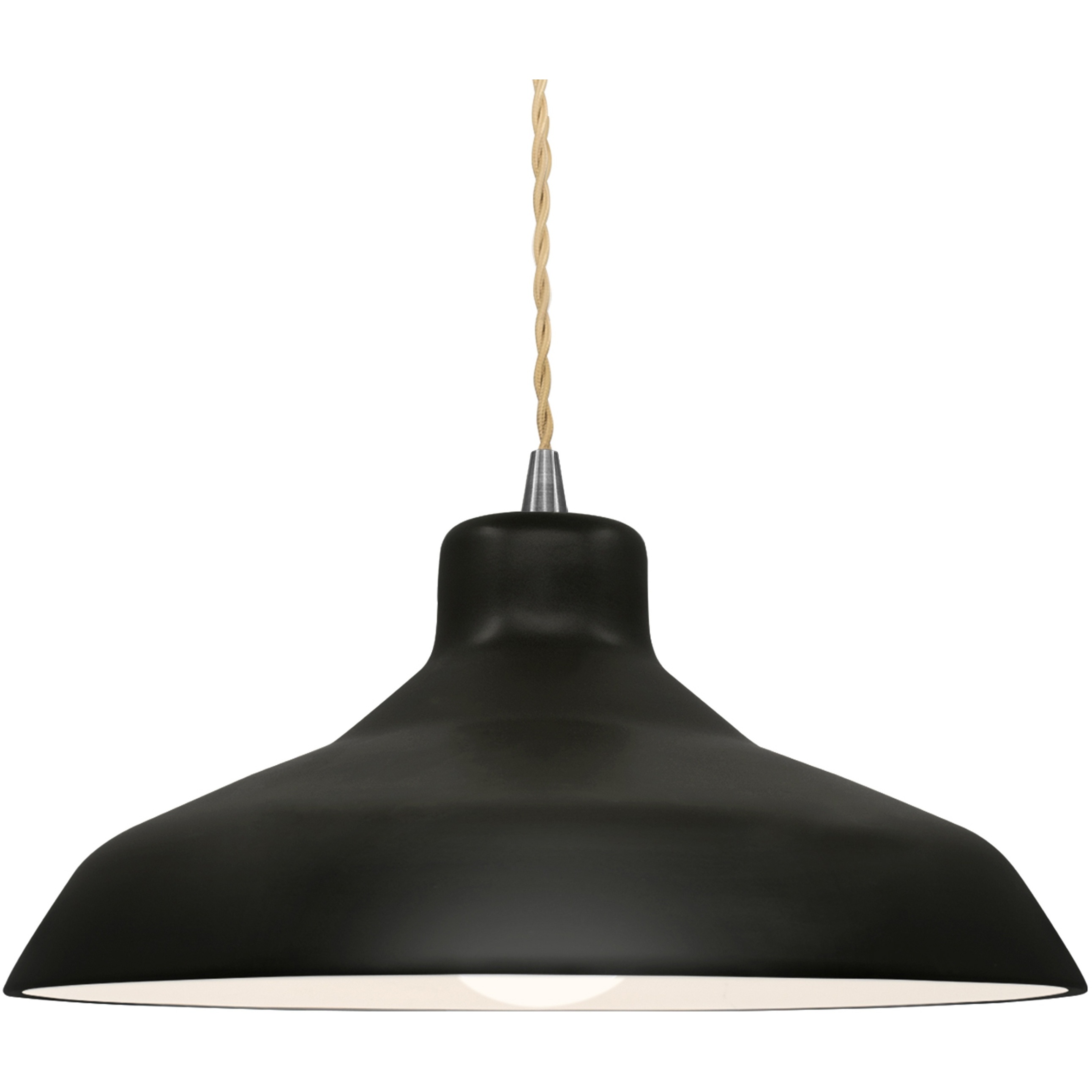 Radiance LED 15.5 inch Carbon Matte Black and Brushed Nickel Pendant Ceiling Light
