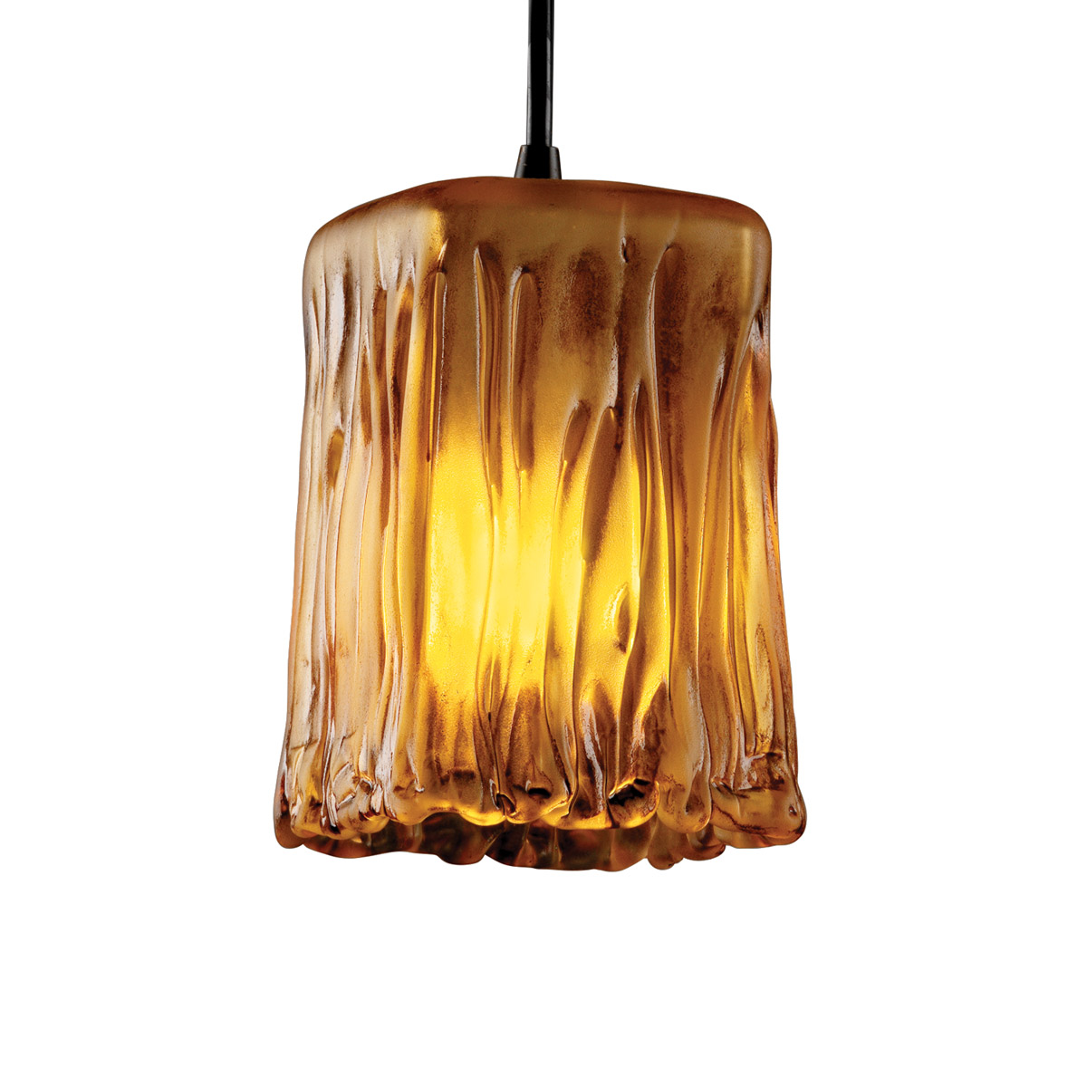 Veneto Luce Pendant Ceiling Light in 700 Lm LED, Matte Black, Whitewash (Veneto Luce)