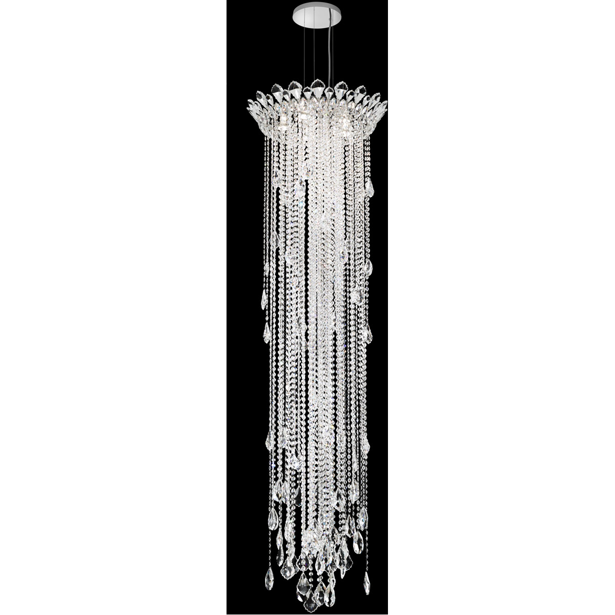 Trilliane Strands 5 Light 21 inch Polished Stainless Steel Pendant Ceiling Light in Heritage