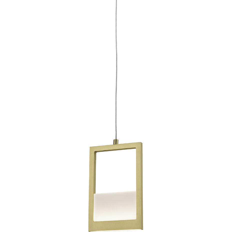Ratio LED 0.5 inch Brass Pendant Ceiling Light in Brushed Brass