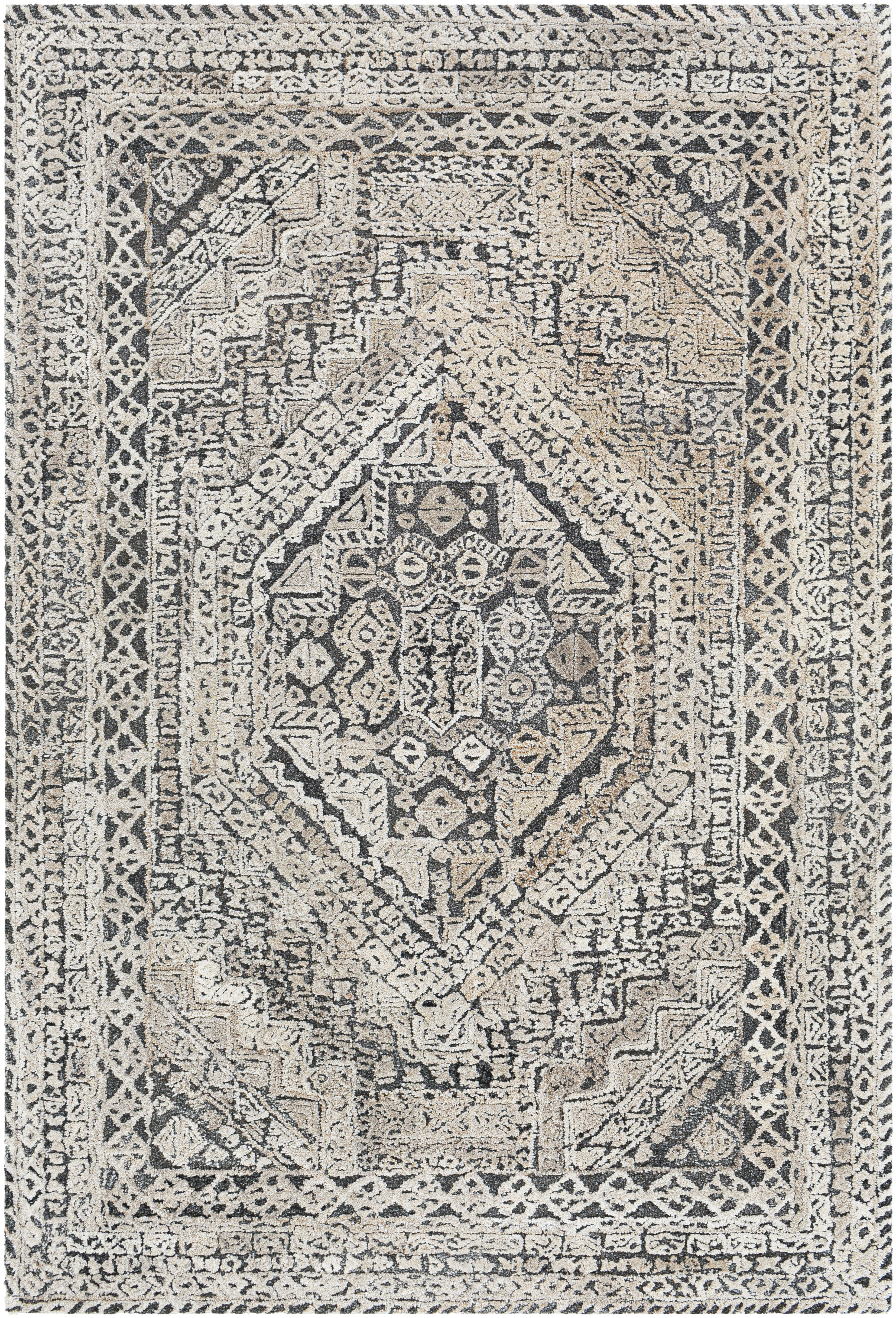 Vancouver 90 X 60 inch Charcoal Rug in 5 x 8, Rectangle