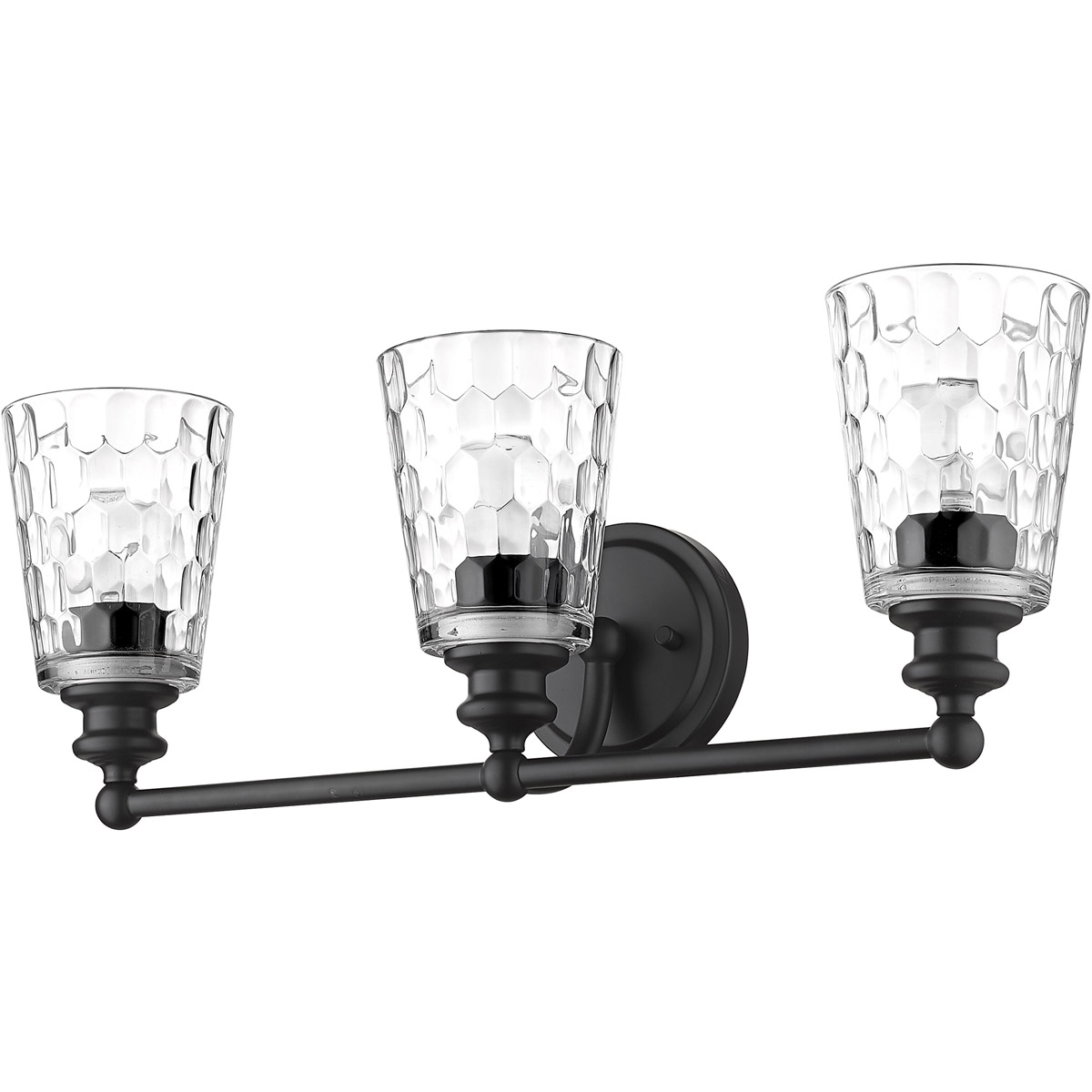 Mae 3 Light 23 inch Matte Black Vanity Light Wall Light