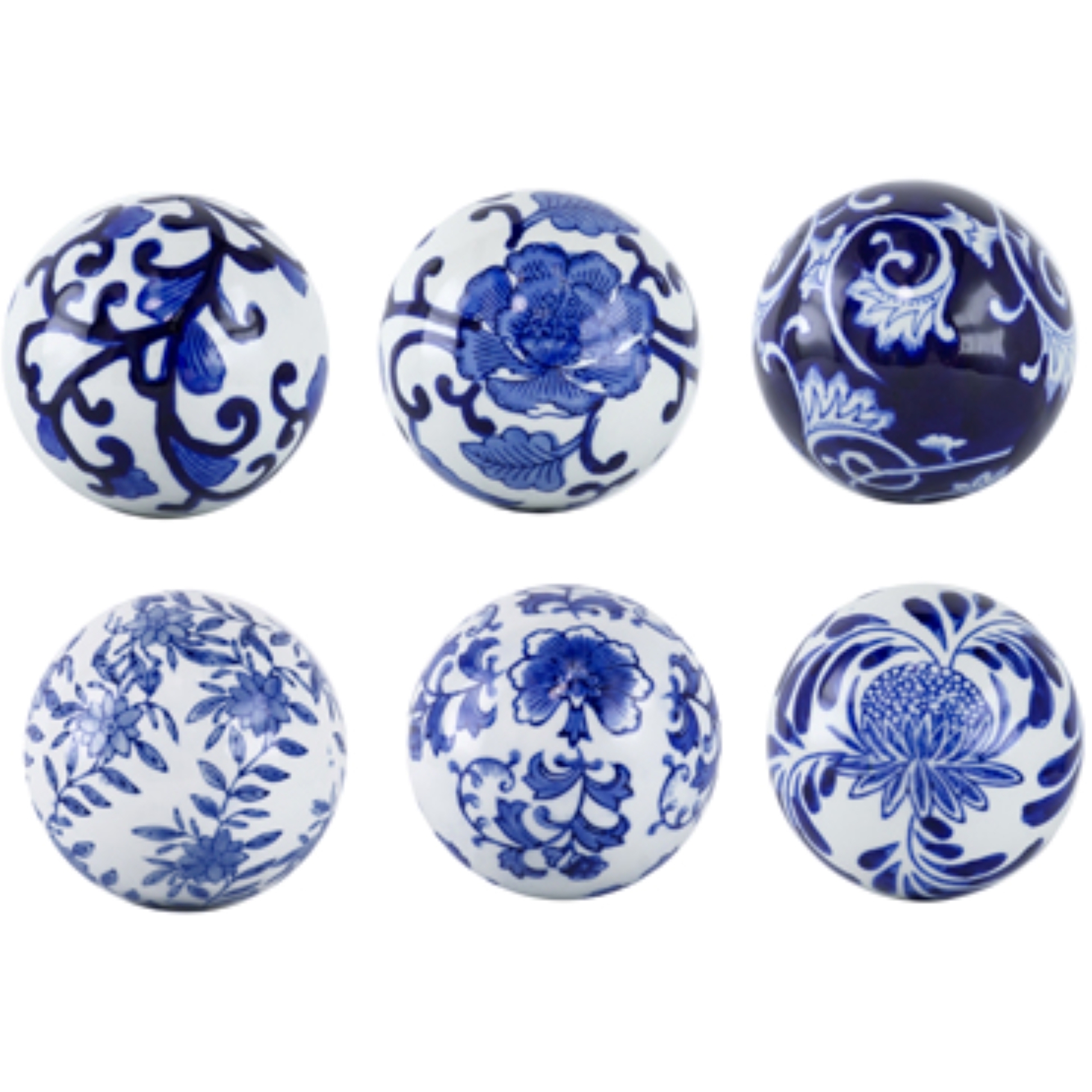 Aline Blue and White Decorative Accent