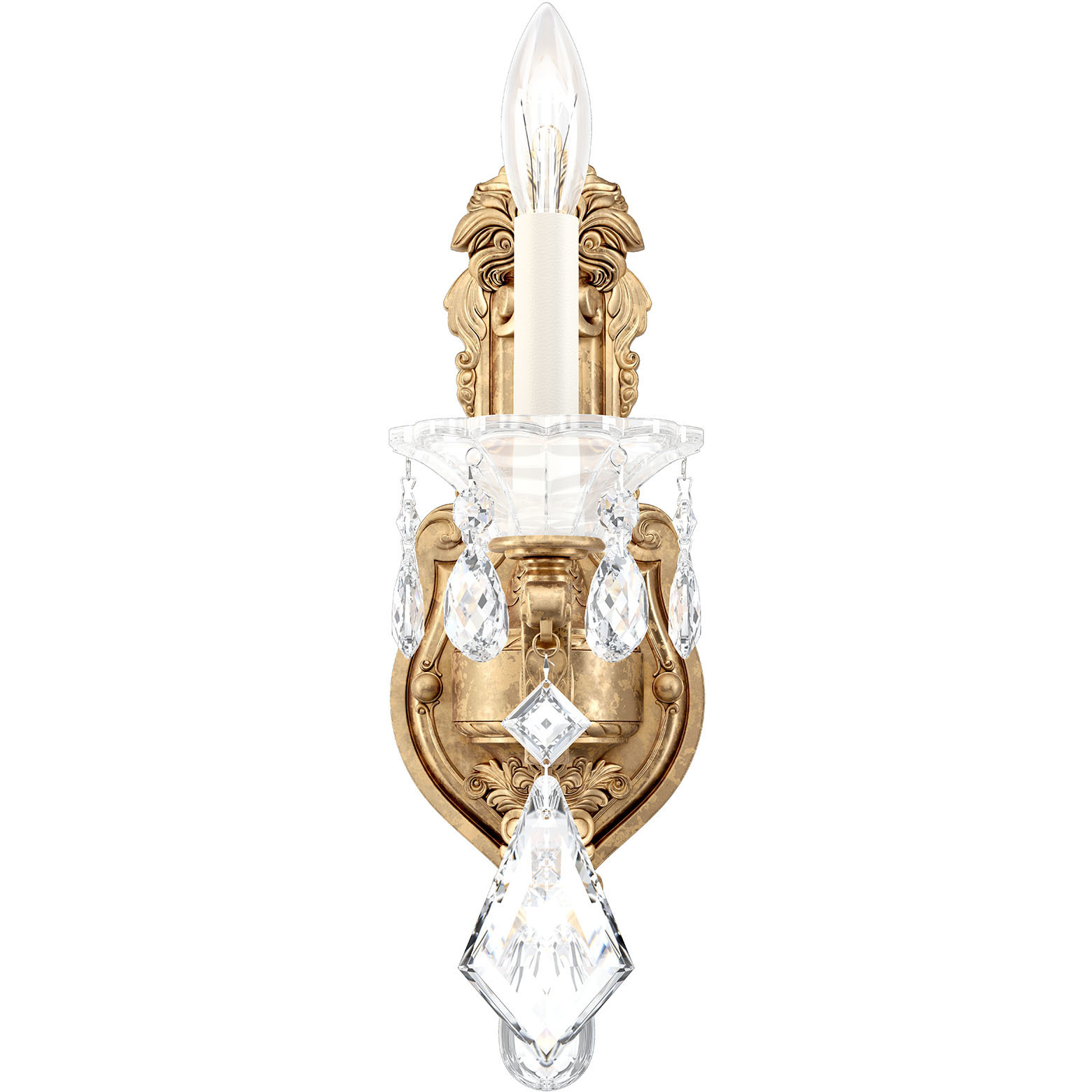 La Scala 1 Light 8 inch French Gold Wall Sconce Wall Light in French Gold Cast