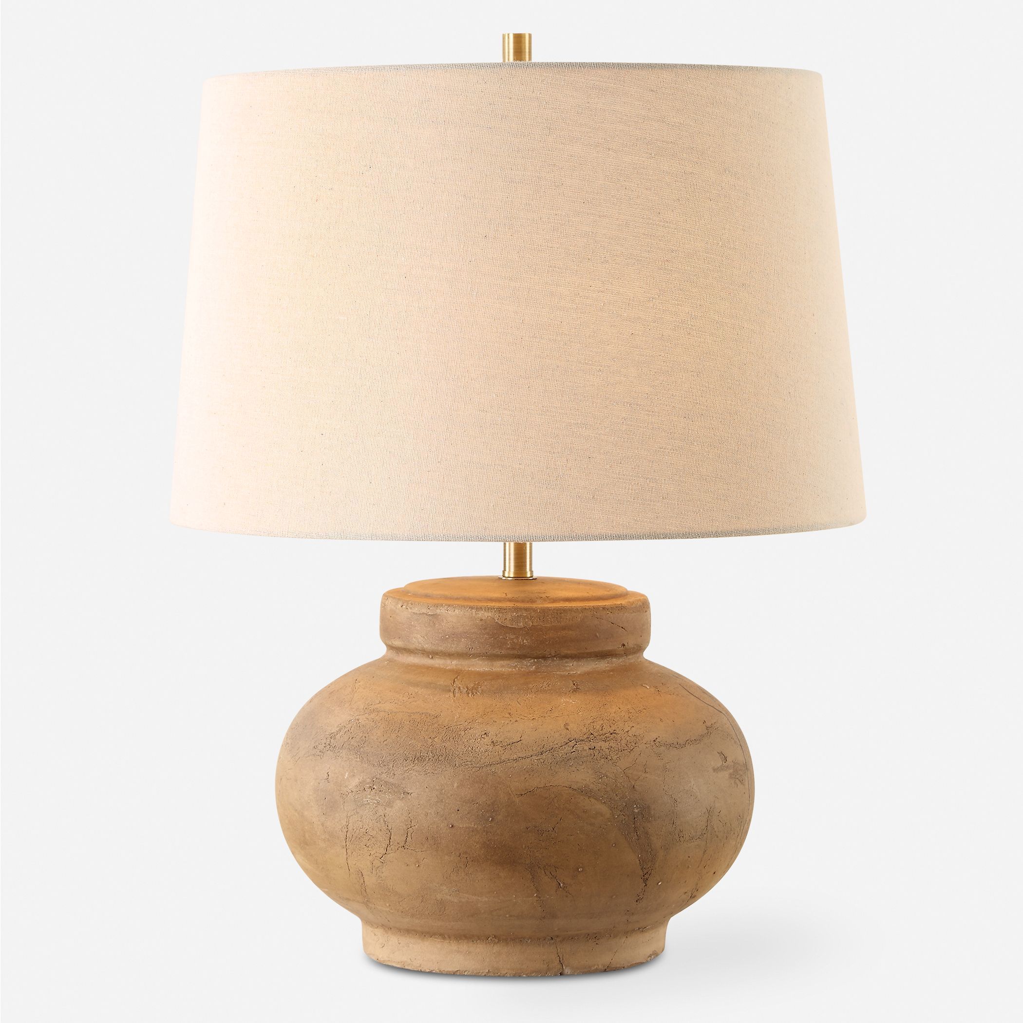Urbino 22.25 inch 150.00 watt Distressed Terracotta and Brushed Antique Brass Table Lamp Portable Light