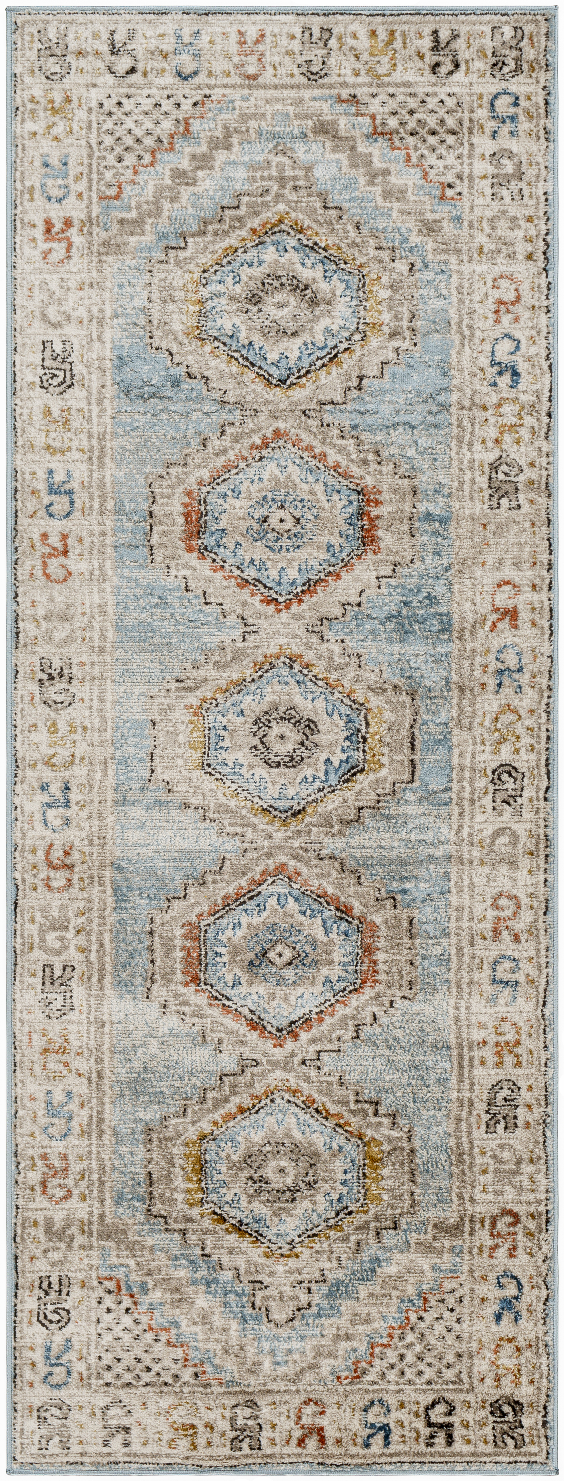 Pertek 87 X 31 inch Deep Teal Rug, Runner