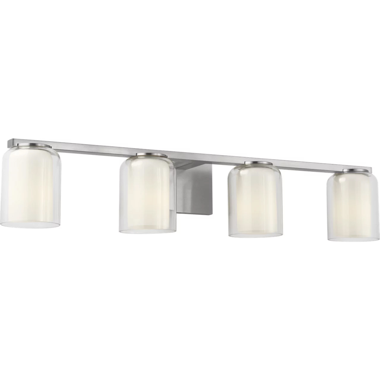 Drew & Jonathan Holden 4 Light 32.63 inch Brushed Nickel Bath Vanity Wall Light