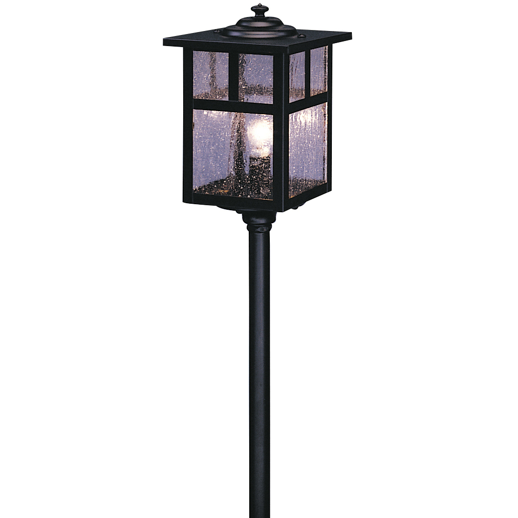 Mission 12V 18 watt Verdigris Patina Landscape Light in White Opalescent, T-Bar Overlay