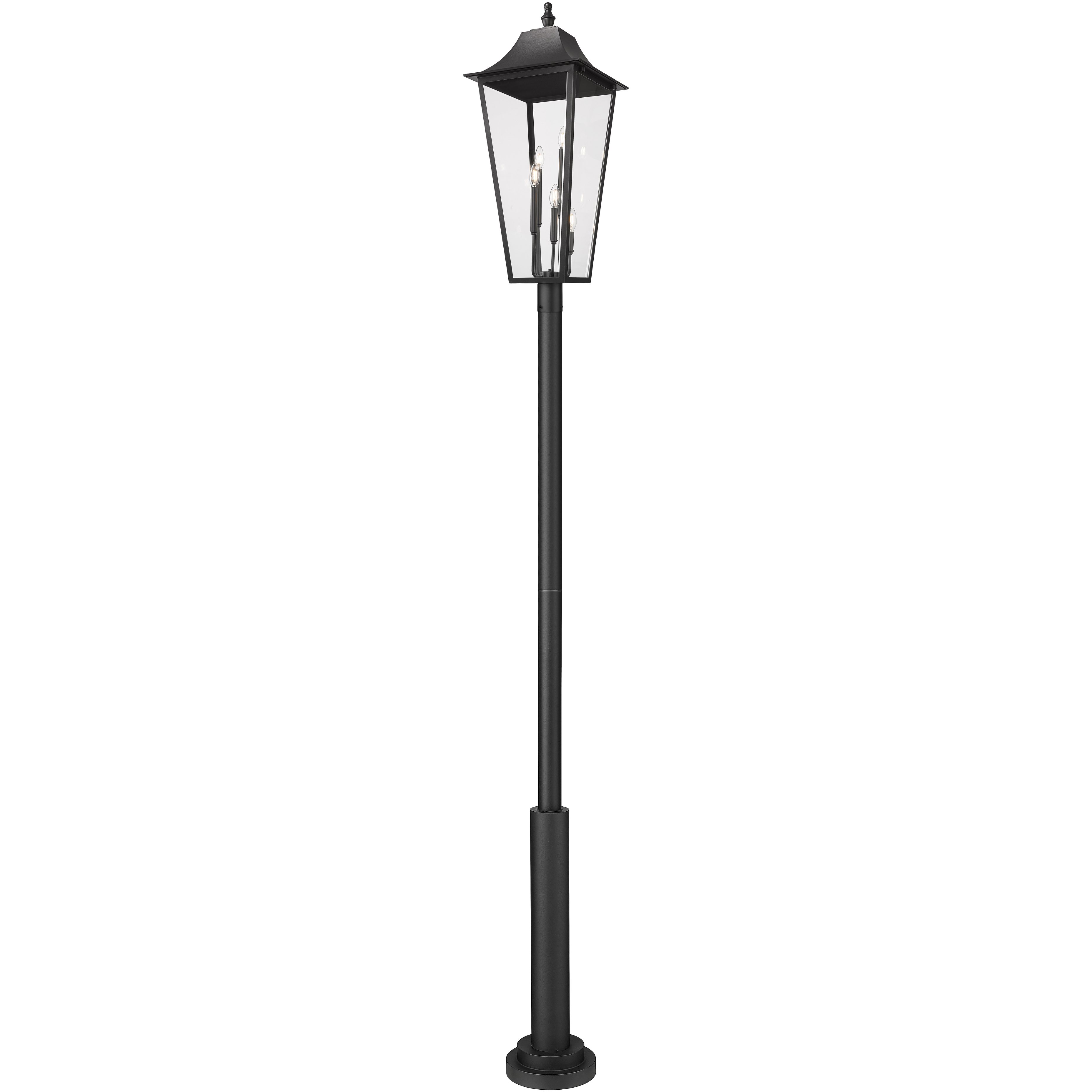 Gannon 5 Light 134.75 inch Black Outdoor Post Mounted Fixture in G9