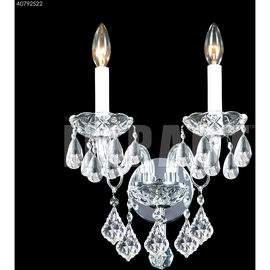Palace Ice 2 Light 12 inch Silver Wall Sconce Wall Light
