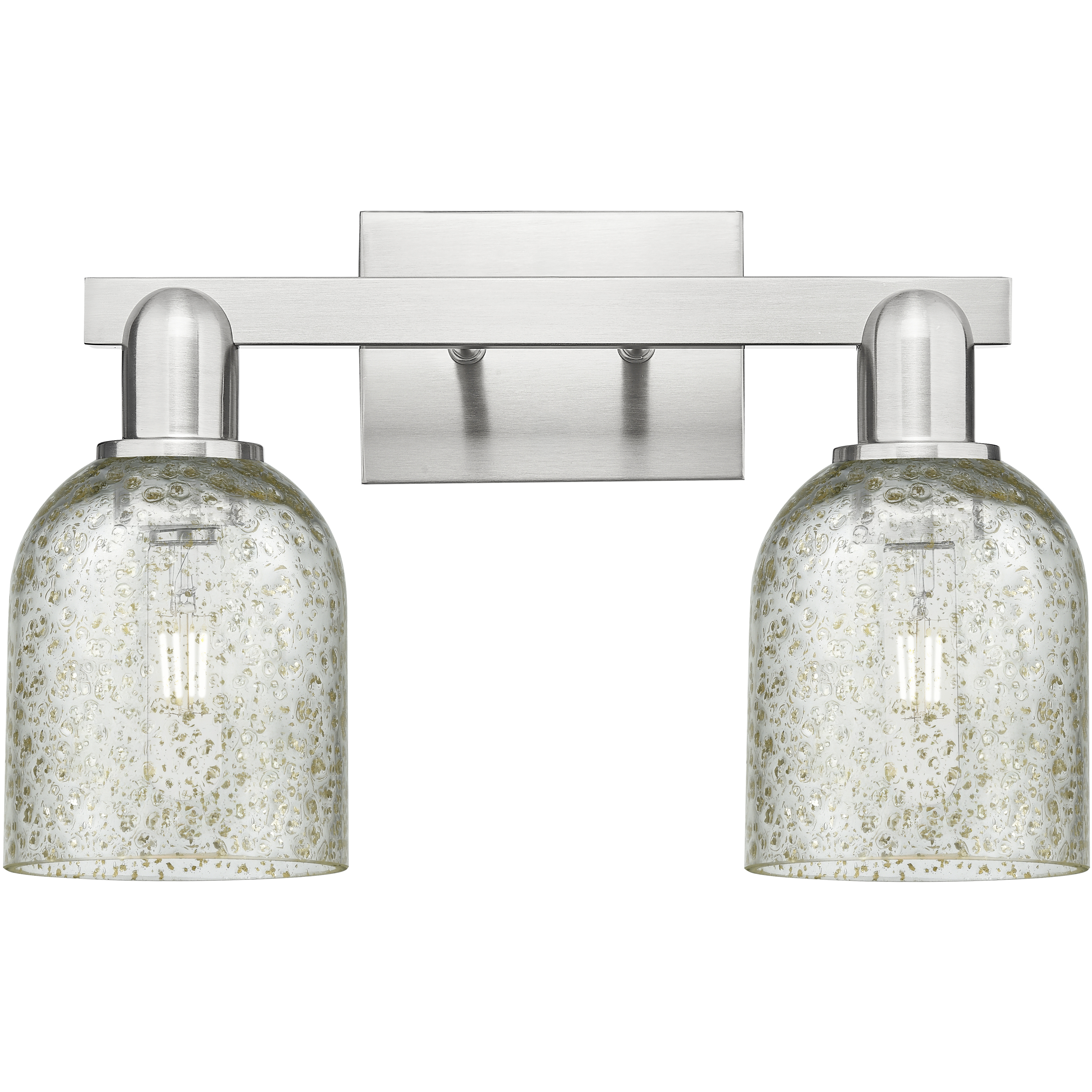 Arcadia Caledonia 2 Light 16 inch Brushed Satin Nickel Bath Vanity Light Wall Light in Mica
