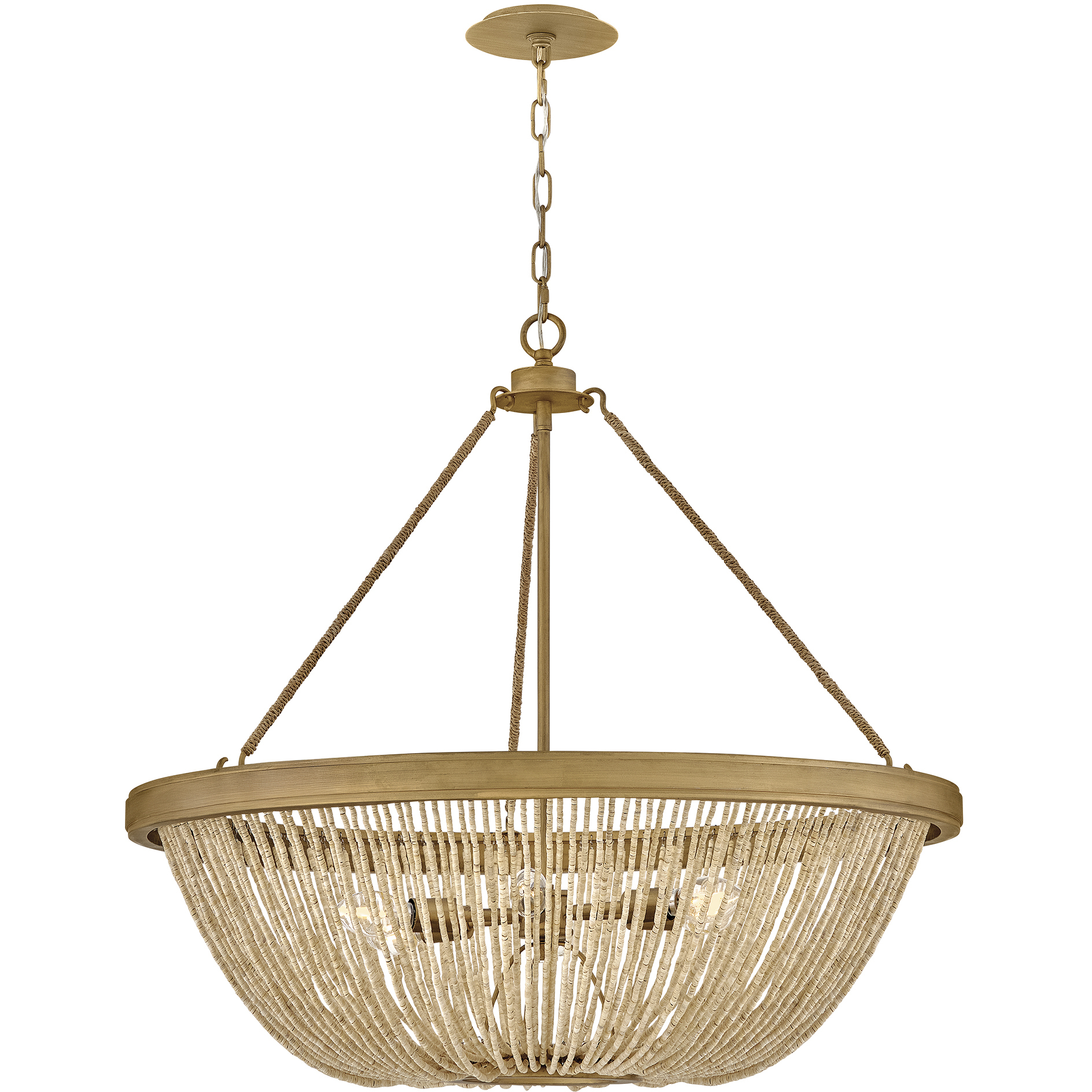 Tula 6 Light 32 inch Burnished Gold Chandelier Ceiling Light