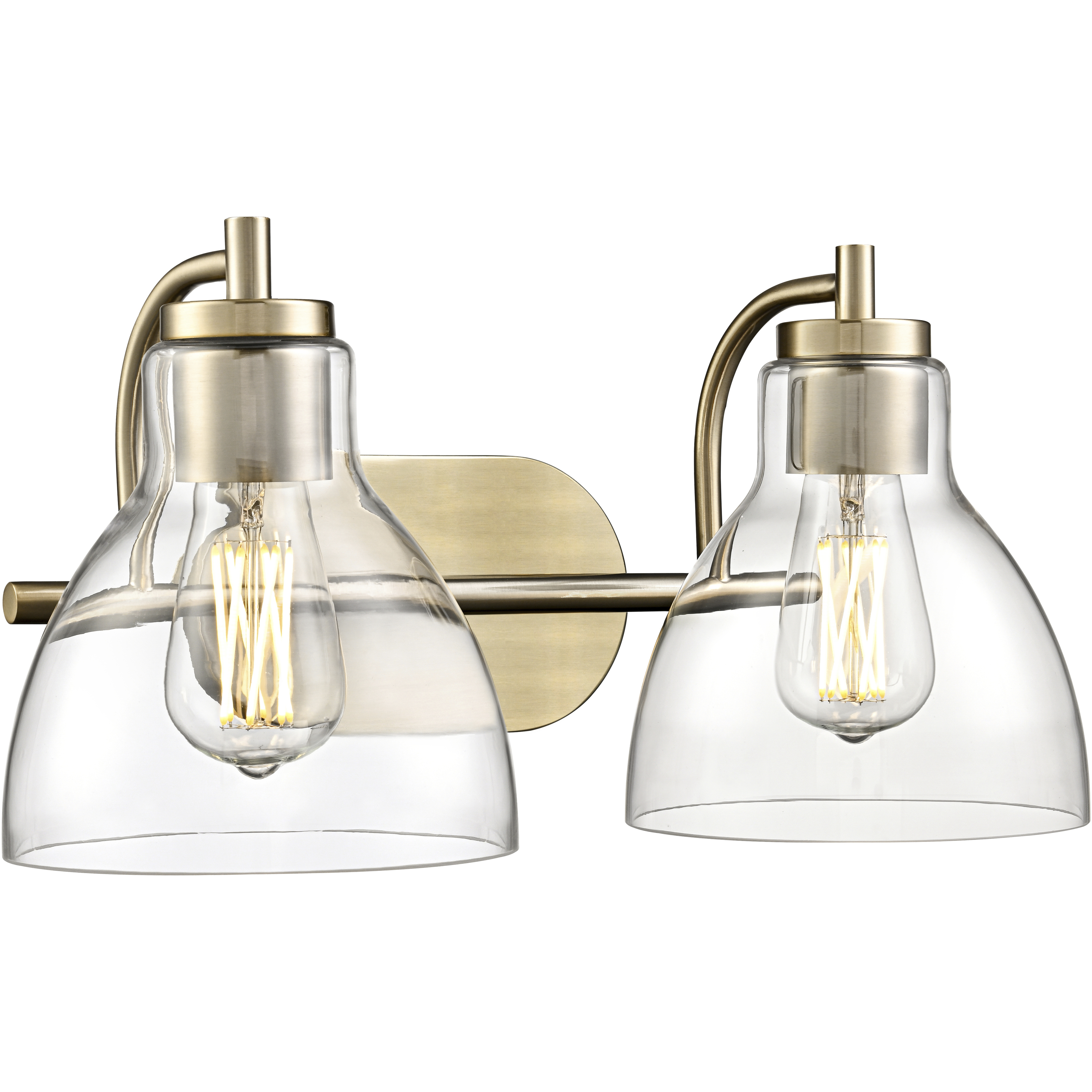Knightsdale 2 Light 17.5 inch Modern Gold Bathroom Vanity Light Wall Light