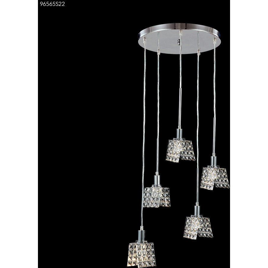 Butterfly 5 Light 18 inch Silver Chandelier Ceiling Light