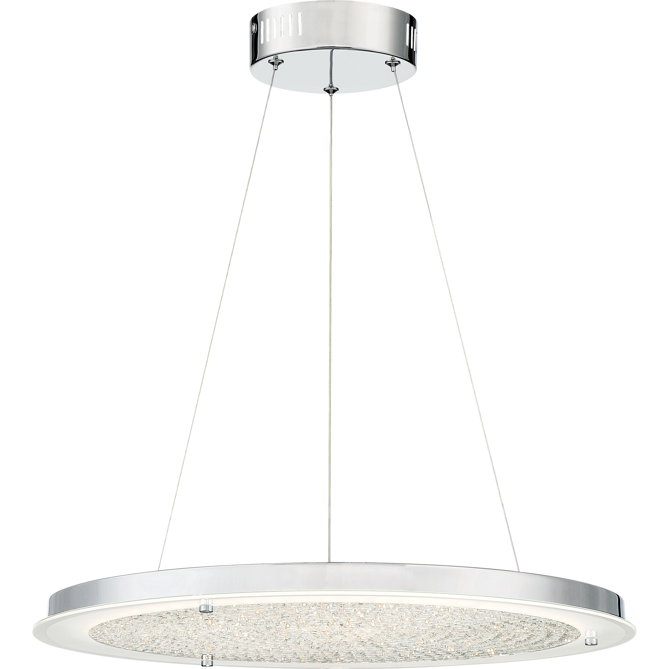 Blaze LED 20.5 inch Polished Chrome Pendant Ceiling Light