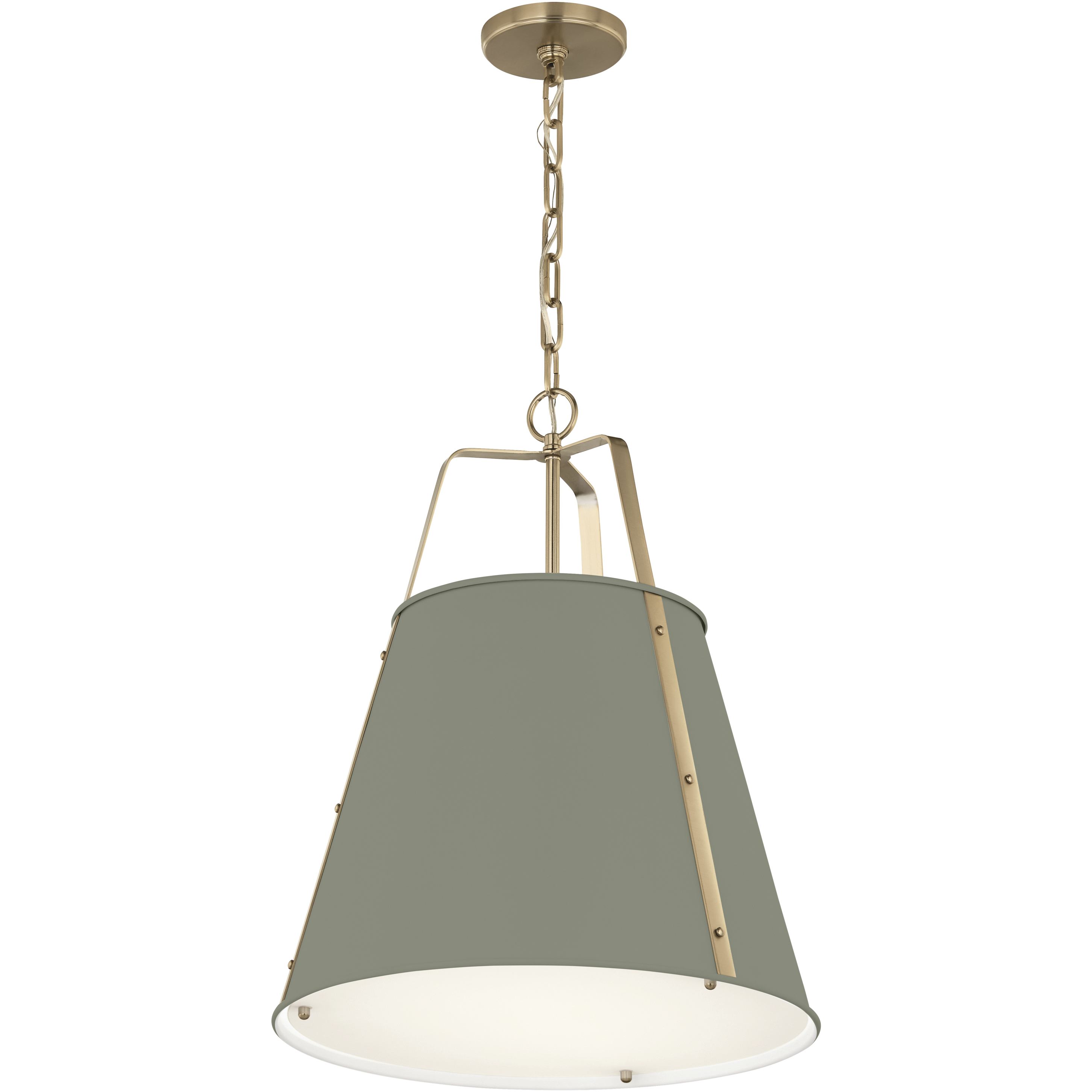 Etcher 2 Light Heritage Green and Champagne Bronze Pendant Ceiling Light