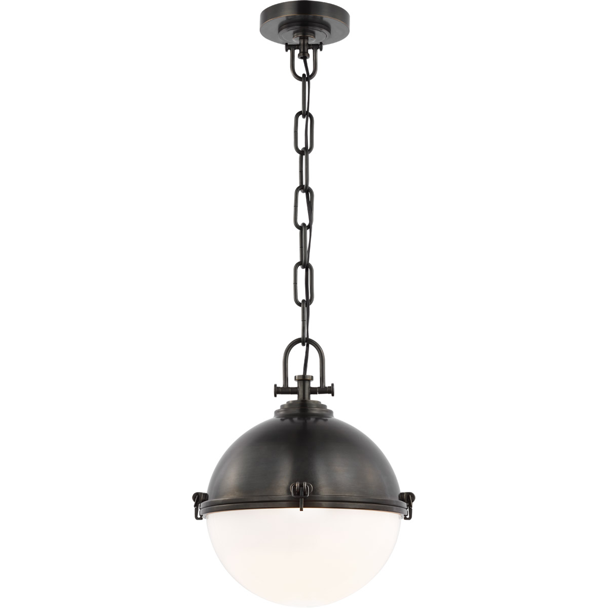 Chapman & Myers Adrian LED 14 inch Bronze Globe Pendant Ceiling Light, Large