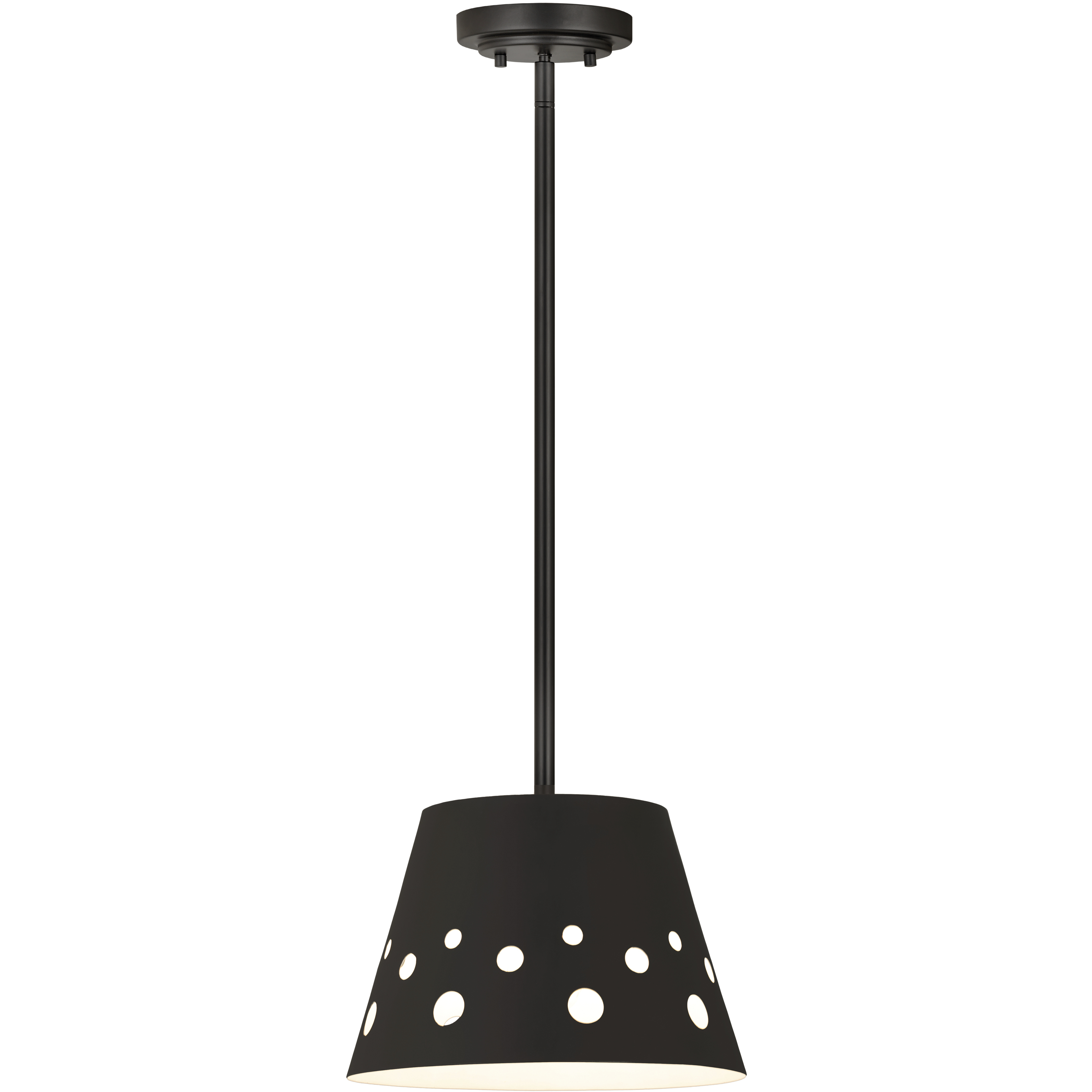 Katie 1 Light 12 inch Matte Black Pendant Ceiling Light