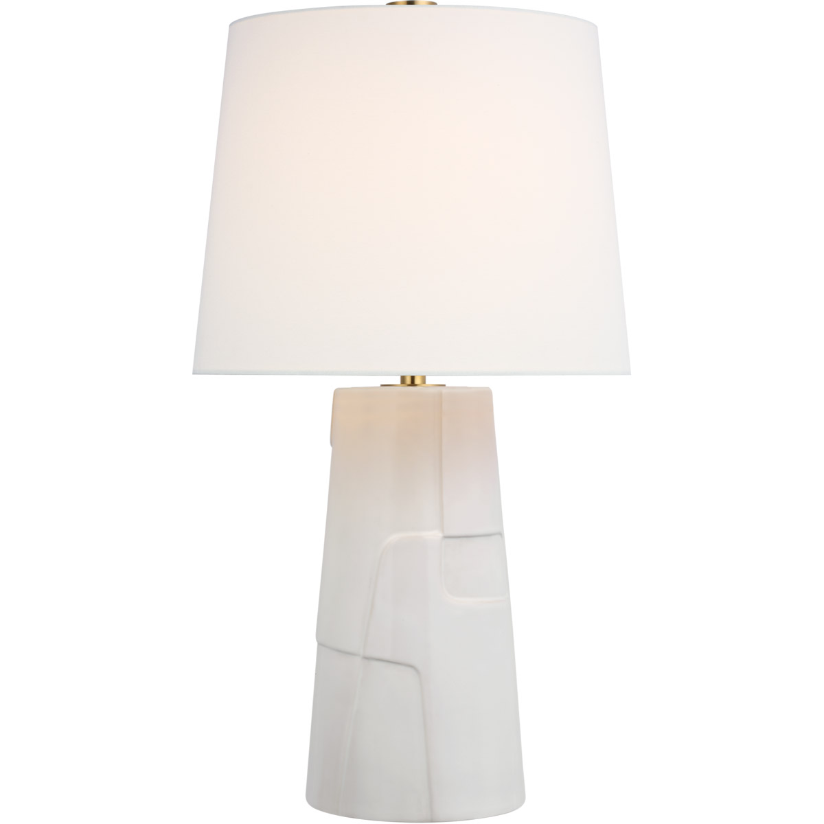 Barbara Barry Braque 28.75 inch 15 watt Mixed White Debossed Table Lamp Portable Light, Medium