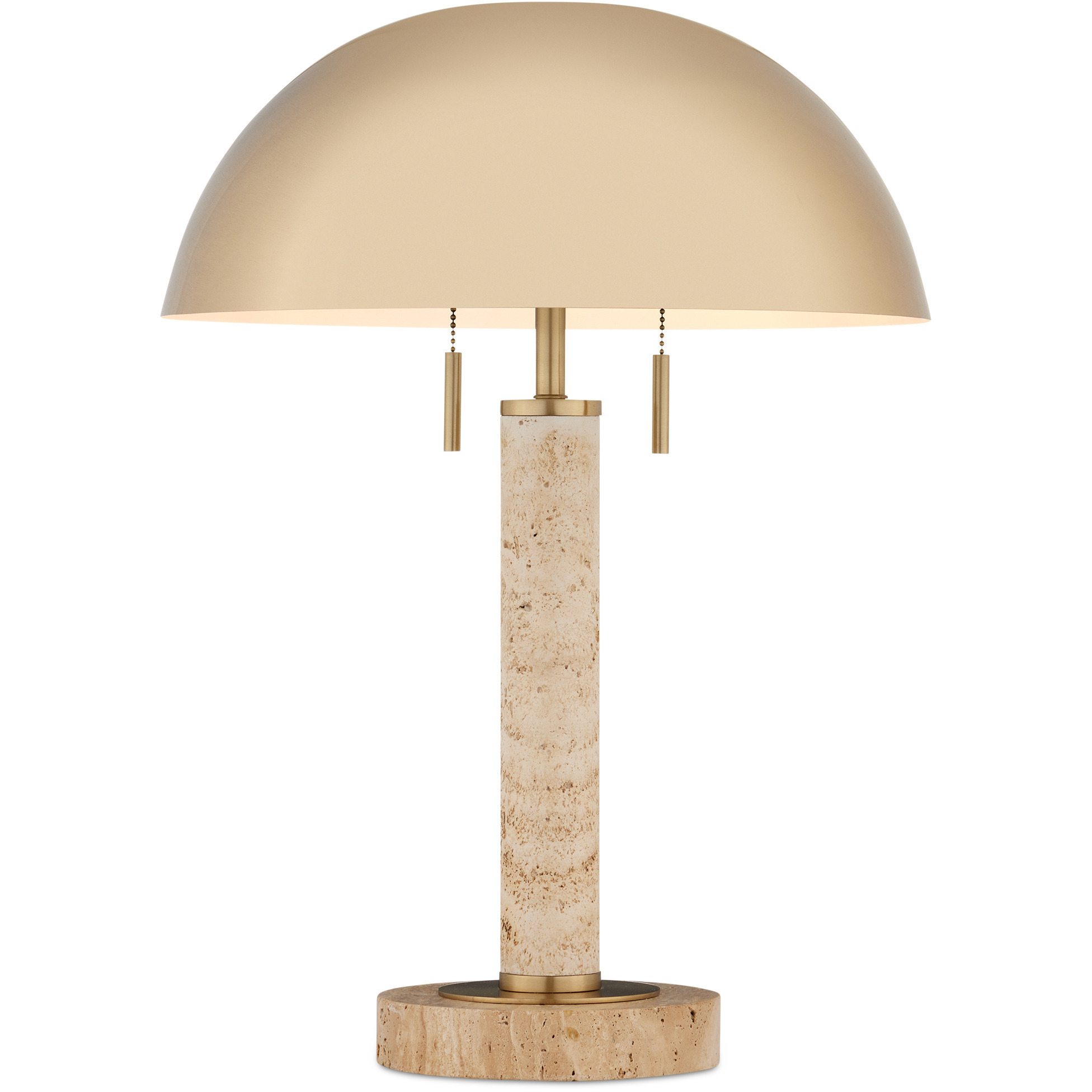 Miles 21.75 inch 7 watt Natural and Polished Brass Table Lamp Portable Light