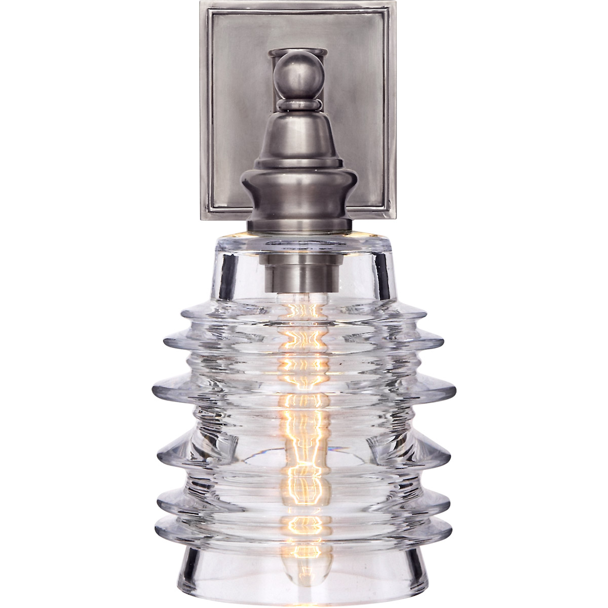 Chapman & Myers Covington 1 Light 6.5 inch Antique Nickel Bath Sconce Wall Light