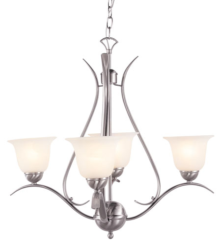 Aspen 4 Light 22 inch Brushed Nickel Chandelier Ceiling Light