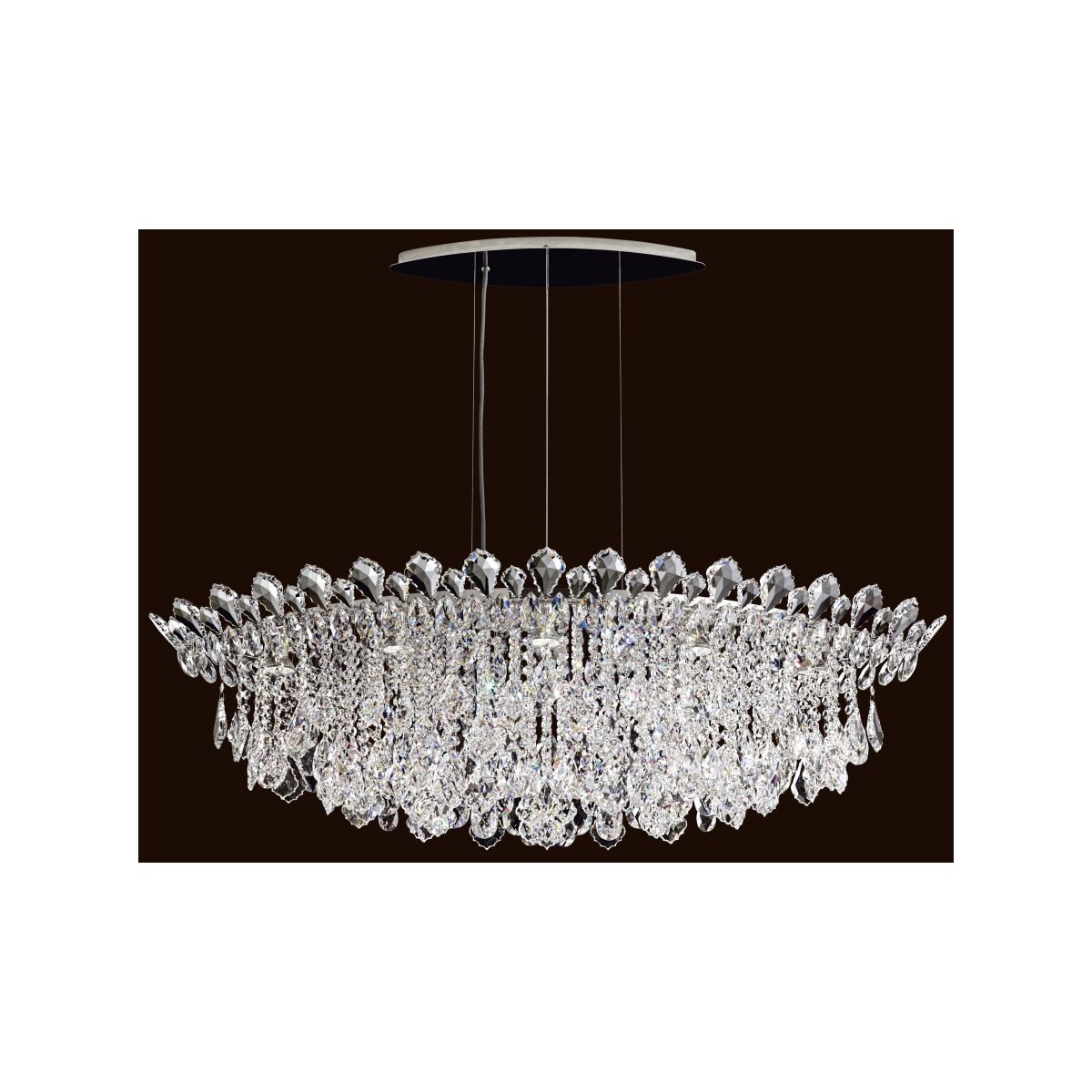 Trilliane Strands 8 Light 25 inch Polished Stainless Steel Pendant Ceiling Light in Heritage