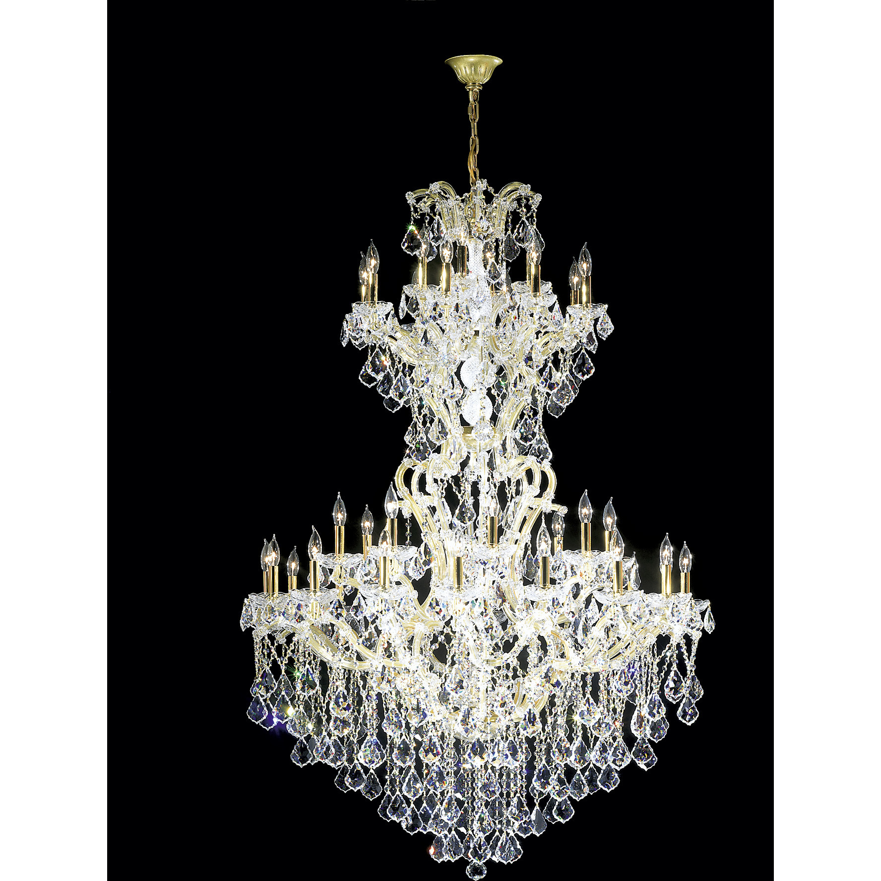 Maria Theresa Grand 36 Light 46 inch Gold Lustre Chandelier Ceiling Light, Grand