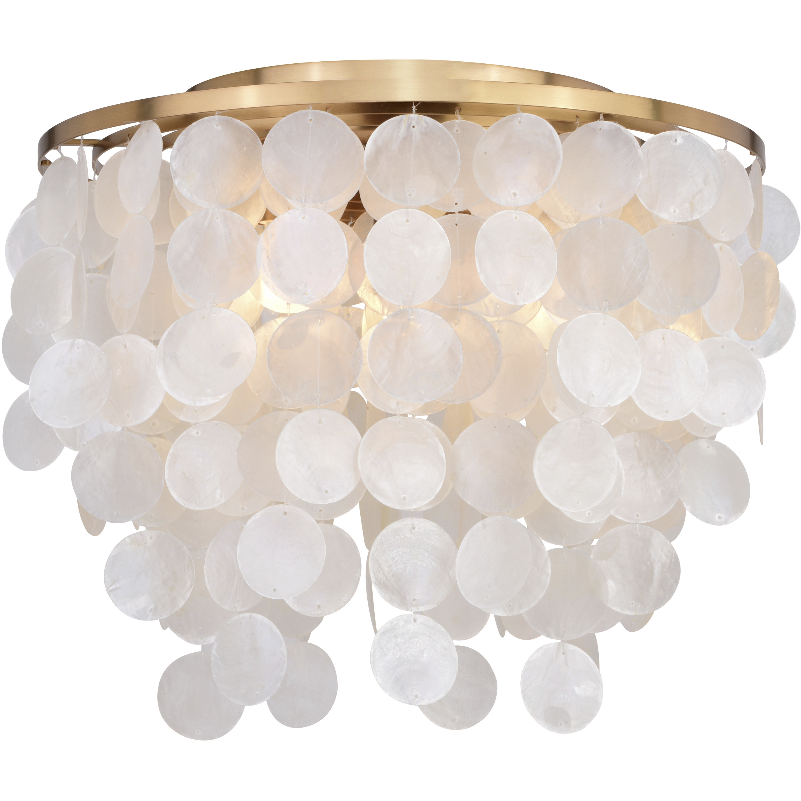 Elsa LED 16 inch Natural Brass Flush Mount Ceiling Light