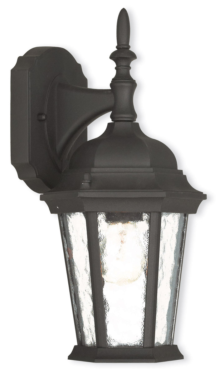 Hamilton 1 Light 13 inch Textured Black Outdoor Wall Lantern