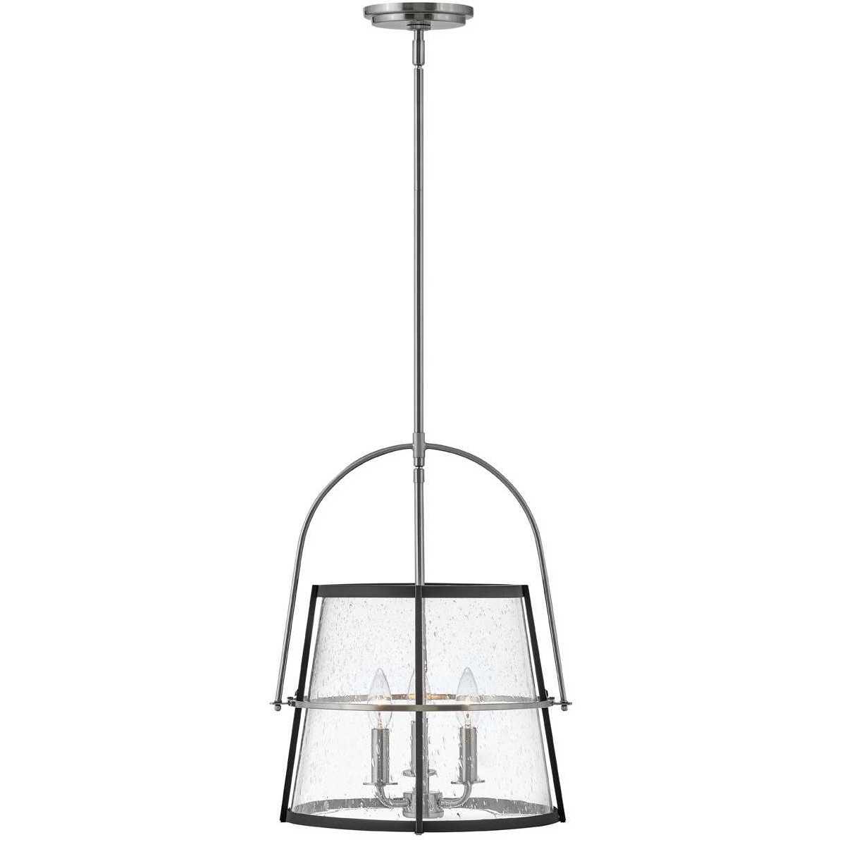 Tournon 3 Light 15 inch Brushed Nickel with Black Indoor Pendant Ceiling Light