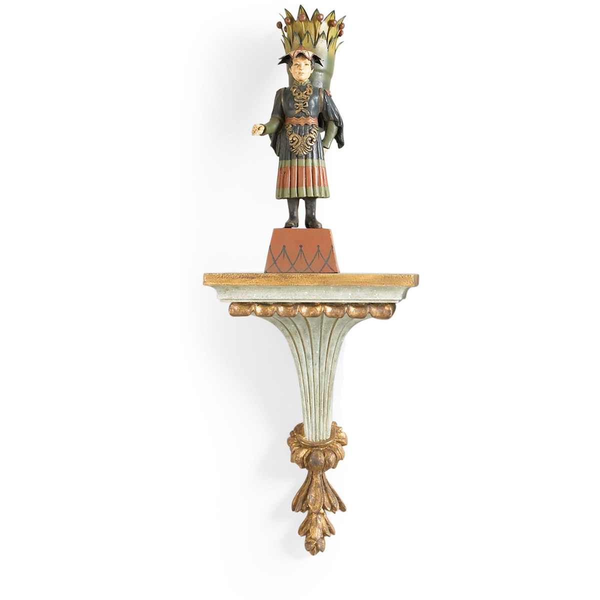 Chelsea House 10 inch Old Blue/Gold Wall Bracket Wall Light