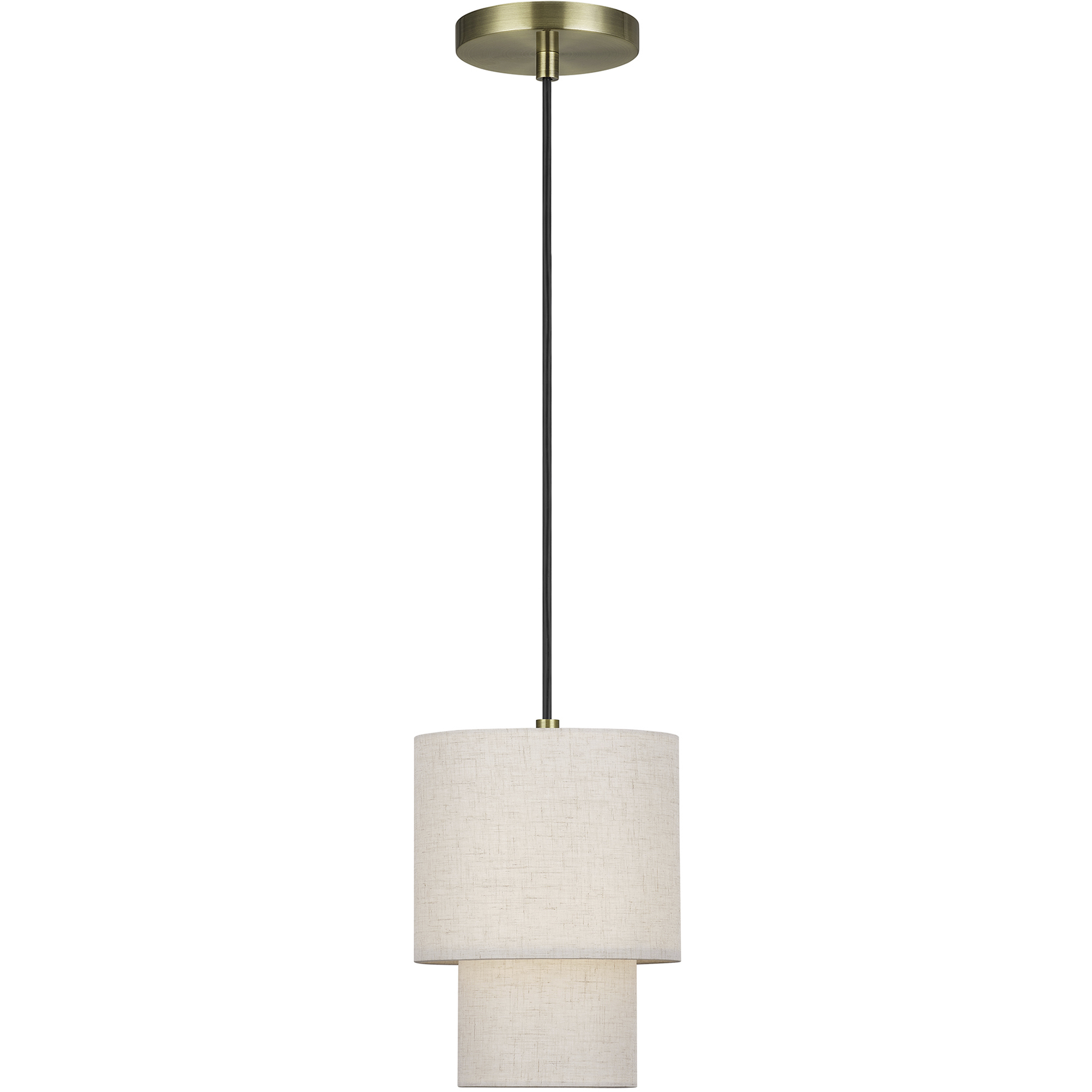 Monroe 1 Light 7 inch Antique Brass Mini Pendant Ceiling Light
