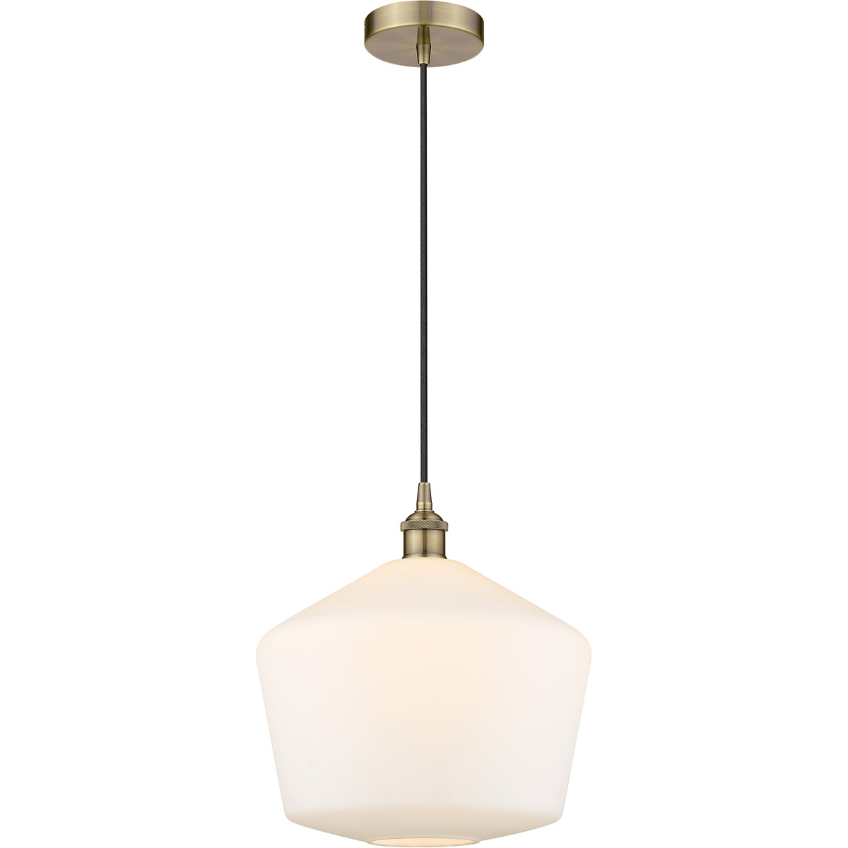 Edison Cindyrella 1 Light 12 inch Antique Brass Mini Pendant Ceiling Light