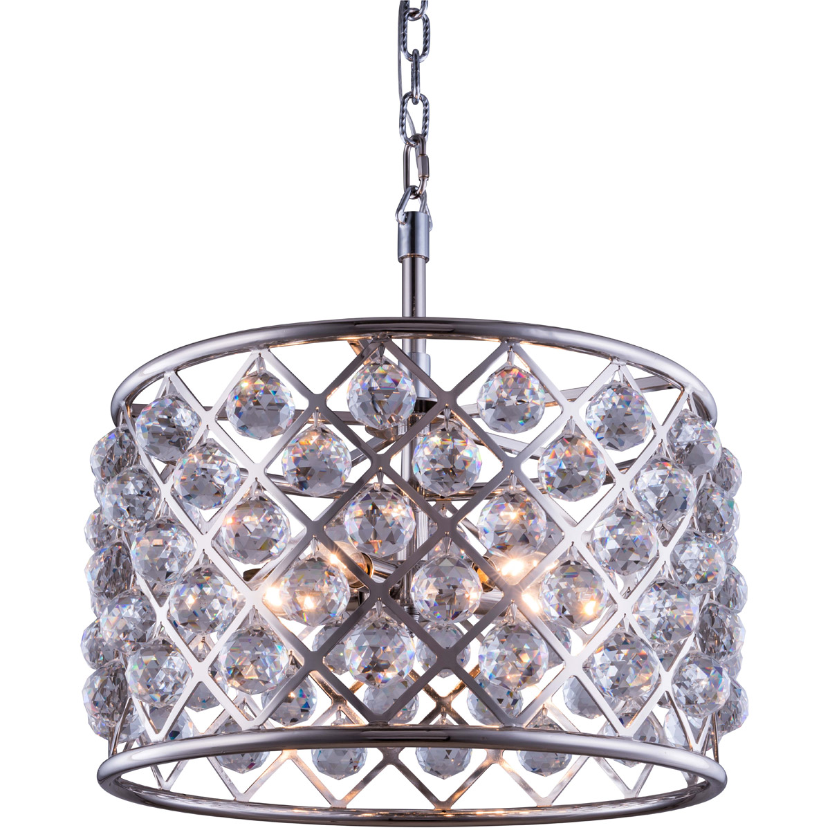 Madison 6 Light 20 inch Polished Nickel Pendant Ceiling Light in Clear, Urban Classic