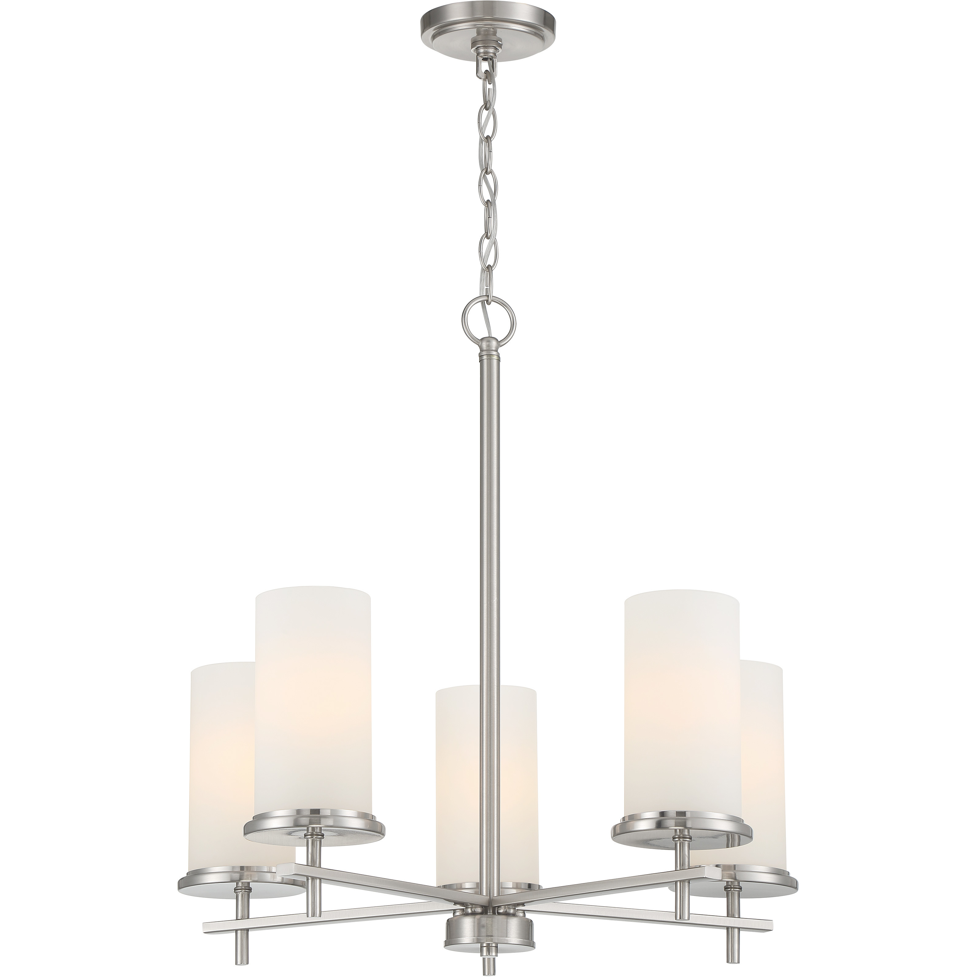Haisley 5 Light 24 inch Brushed Nickel Chandelier Ceiling Light