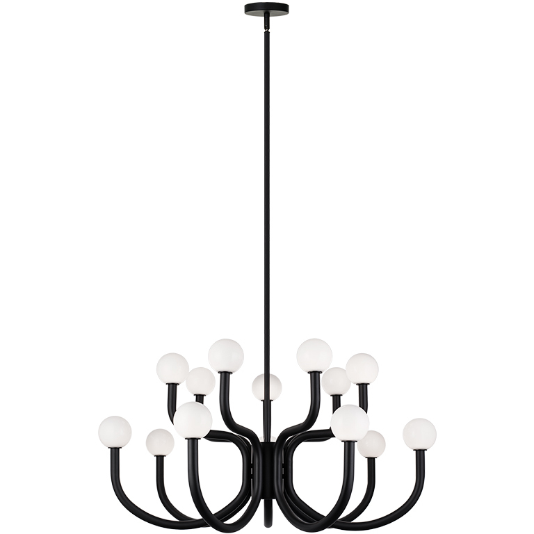 Joelle 14 Light 37 inch Matte Black Pendant Ceiling Light