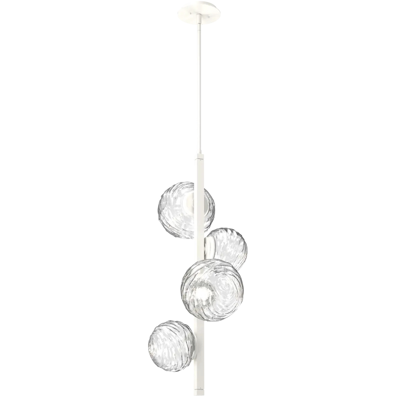 Gaia LED 16.6 inch Salt White Chandelier Ceiling Light, Twisted Vine