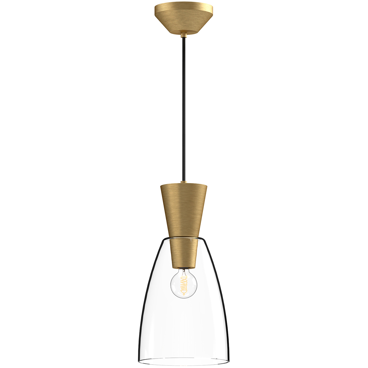 Alora Mood Arlo 1 Light 7 inch Brushed Gold Pendant Ceiling Light