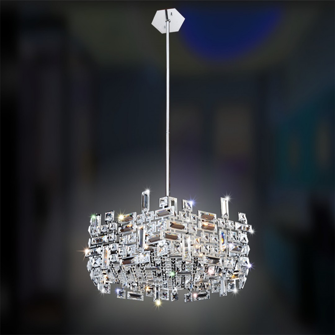 Vermeer 6 Light 24 inch Chrome Pendant Ceiling Light in Firenze Clear