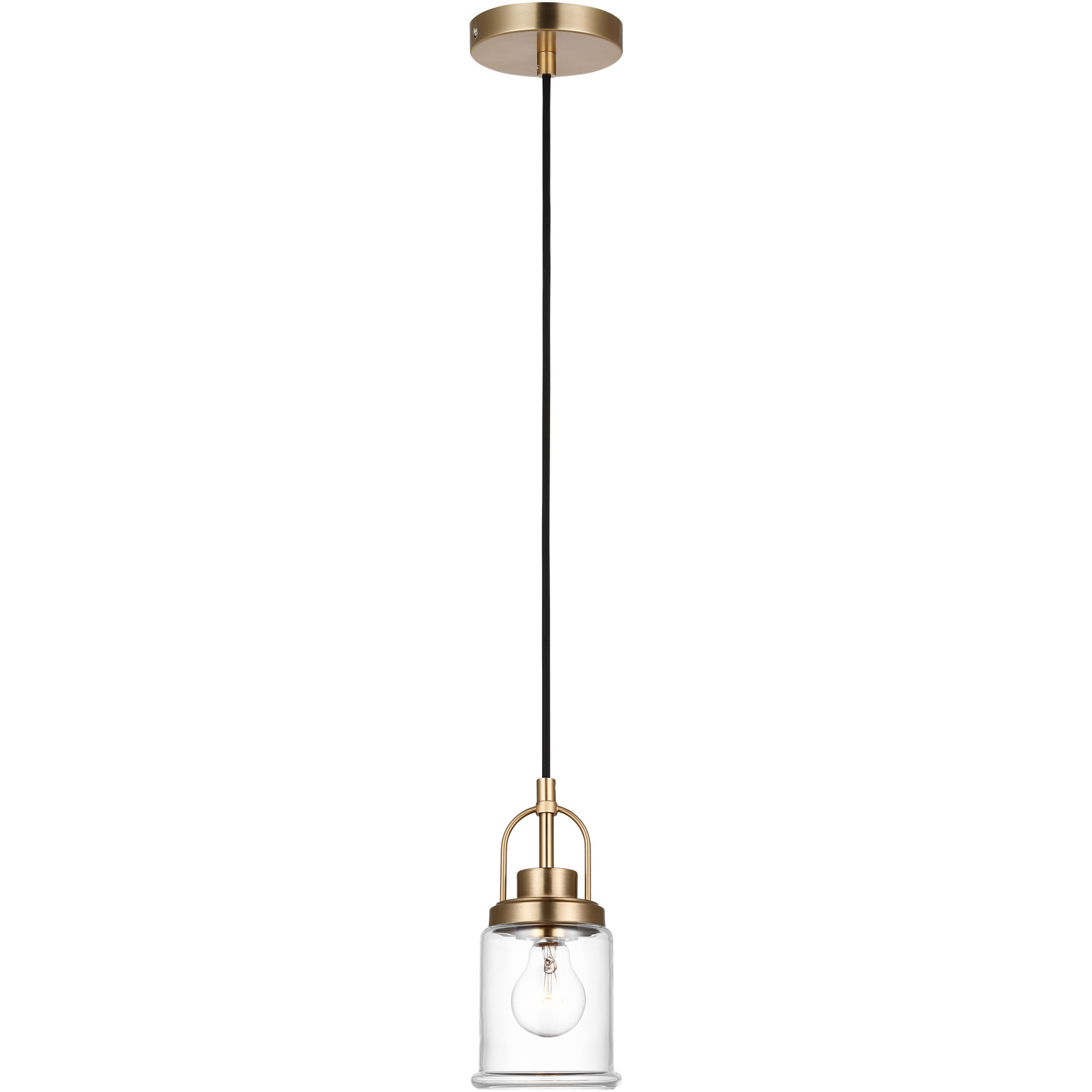 Anders 1 Light 4.75 inch Satin Brass Mini-Pendant Ceiling Light